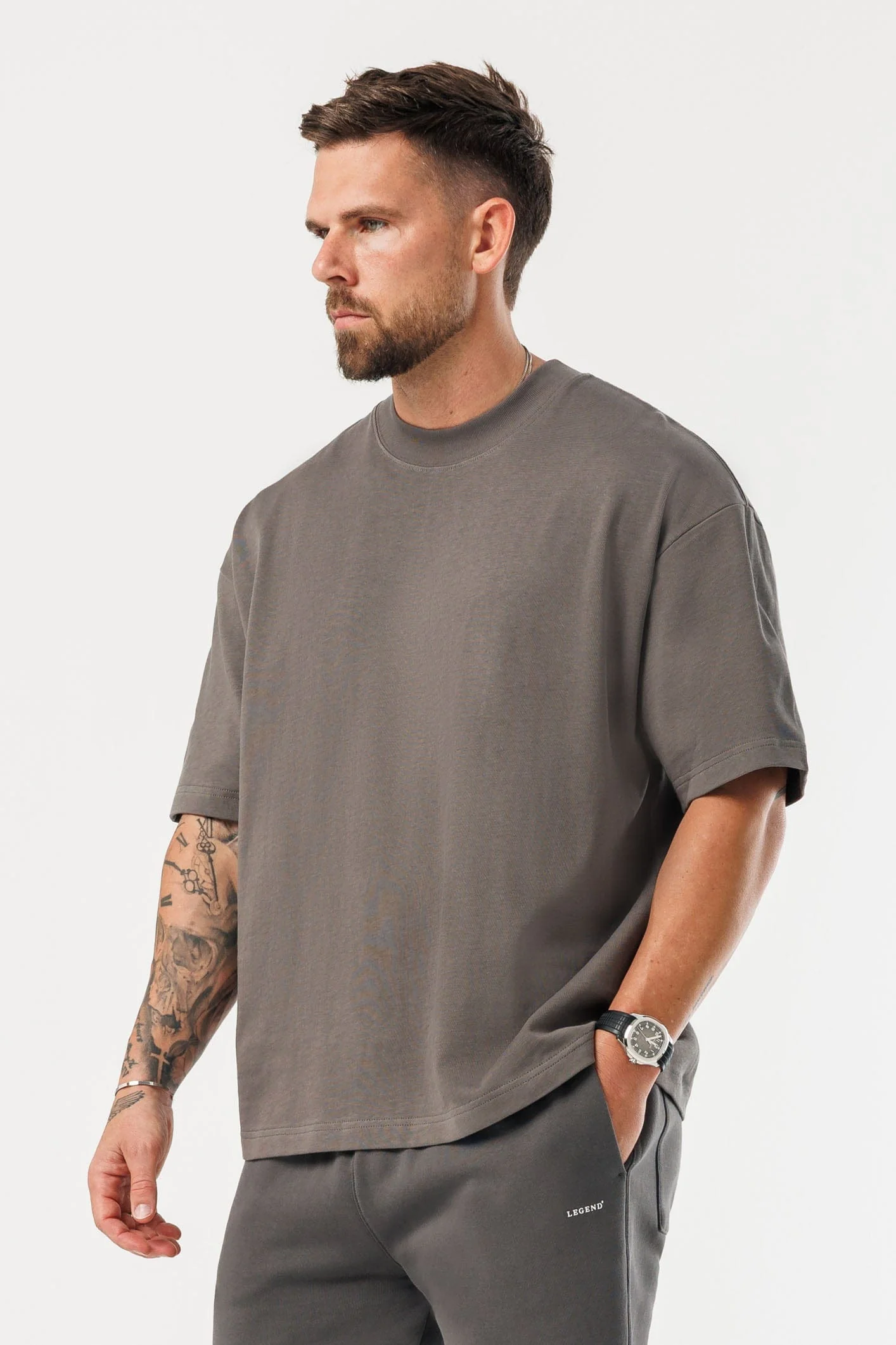 OVERSIZED T-SHIRT - VINTAGE KHAKI - Image 3