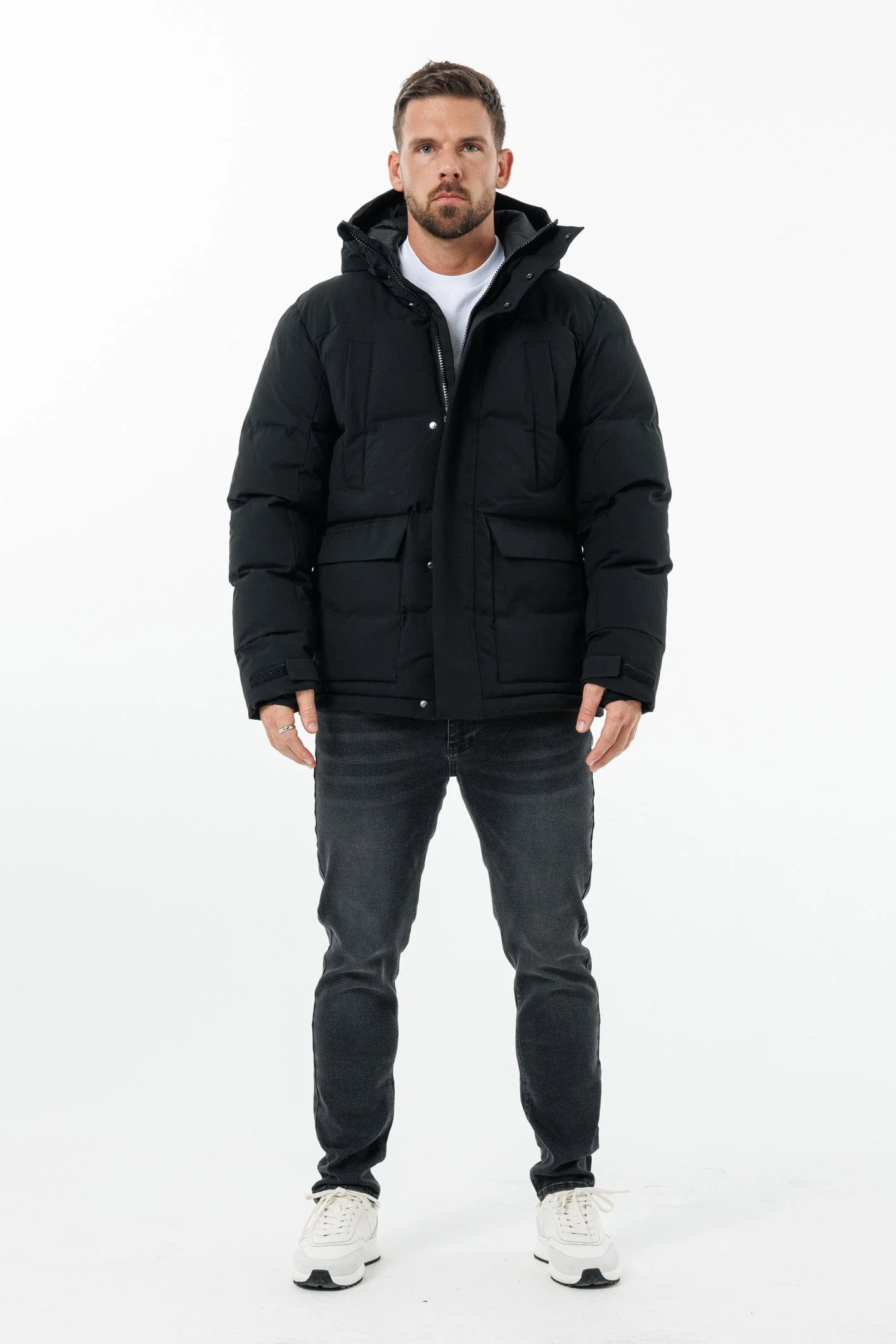 PARKA JACKET - BLACK - Image 4