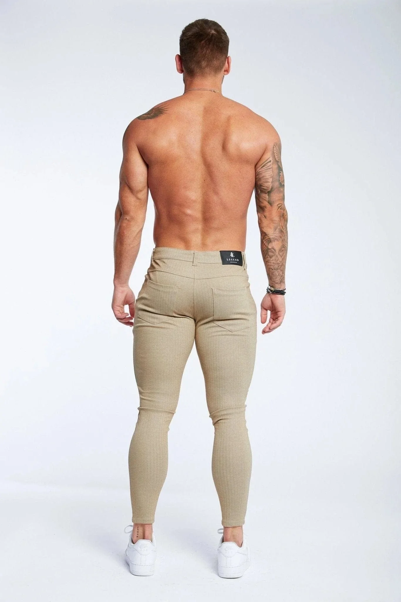 SPRAY ON TROUSERS - BEIGE - Image 4