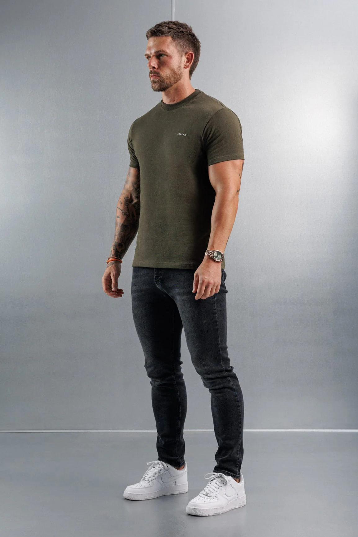 PREMIUM BASICS T-SHIRT - ARMY GREEN - Image 4