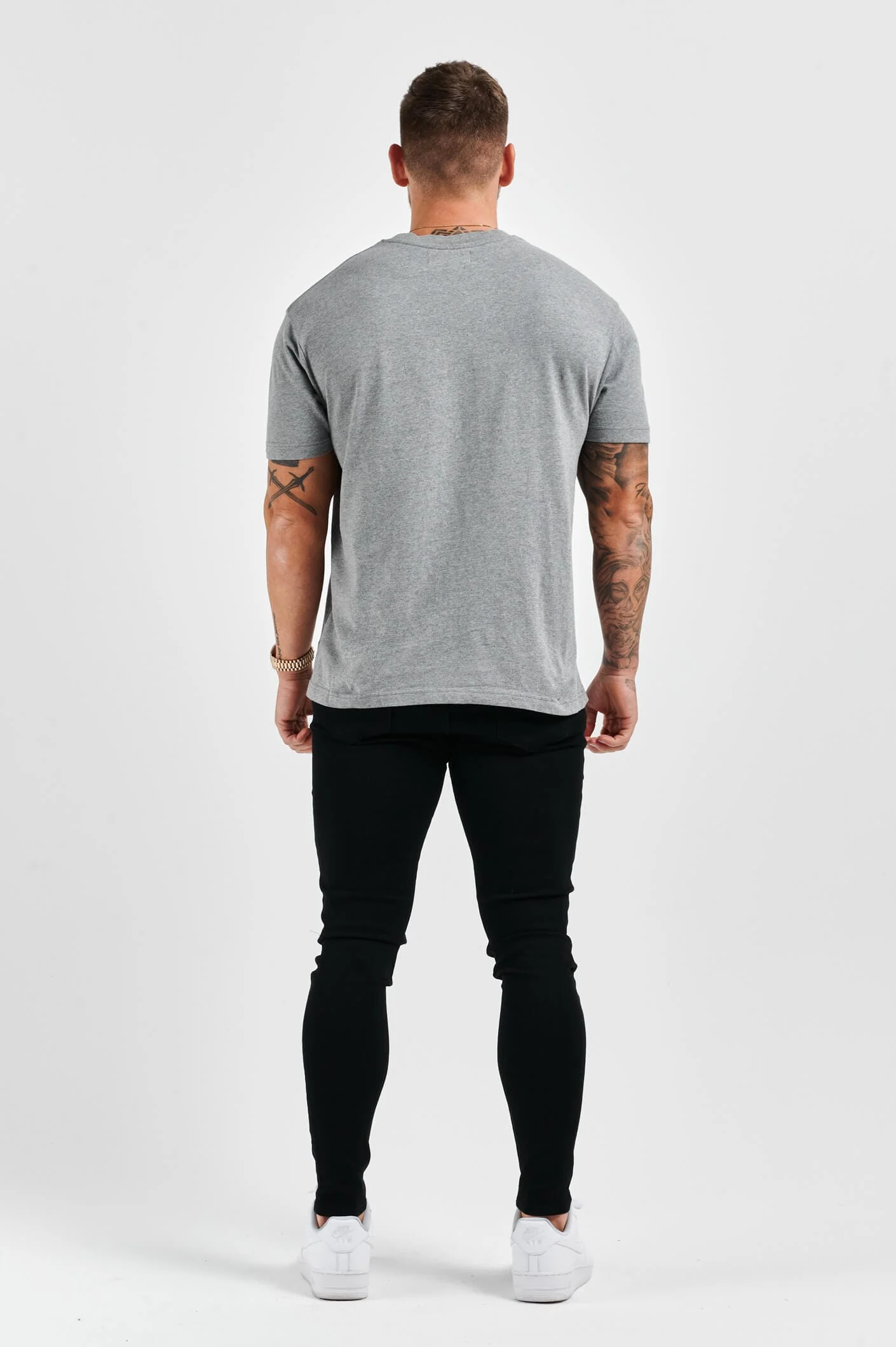 PREMIUM BASICS T-SHIRT - DARK GREY MARL - Image 7