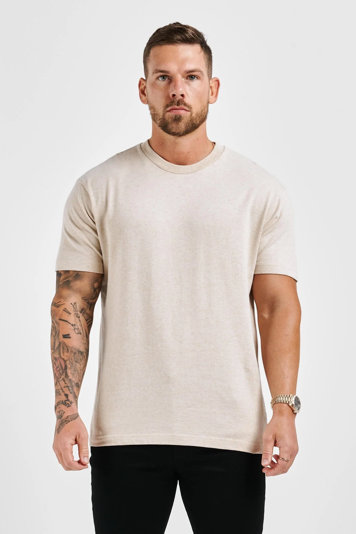 PREMIUM BASICS T-SHIRT (NO LOGO) - FOG - Image 2