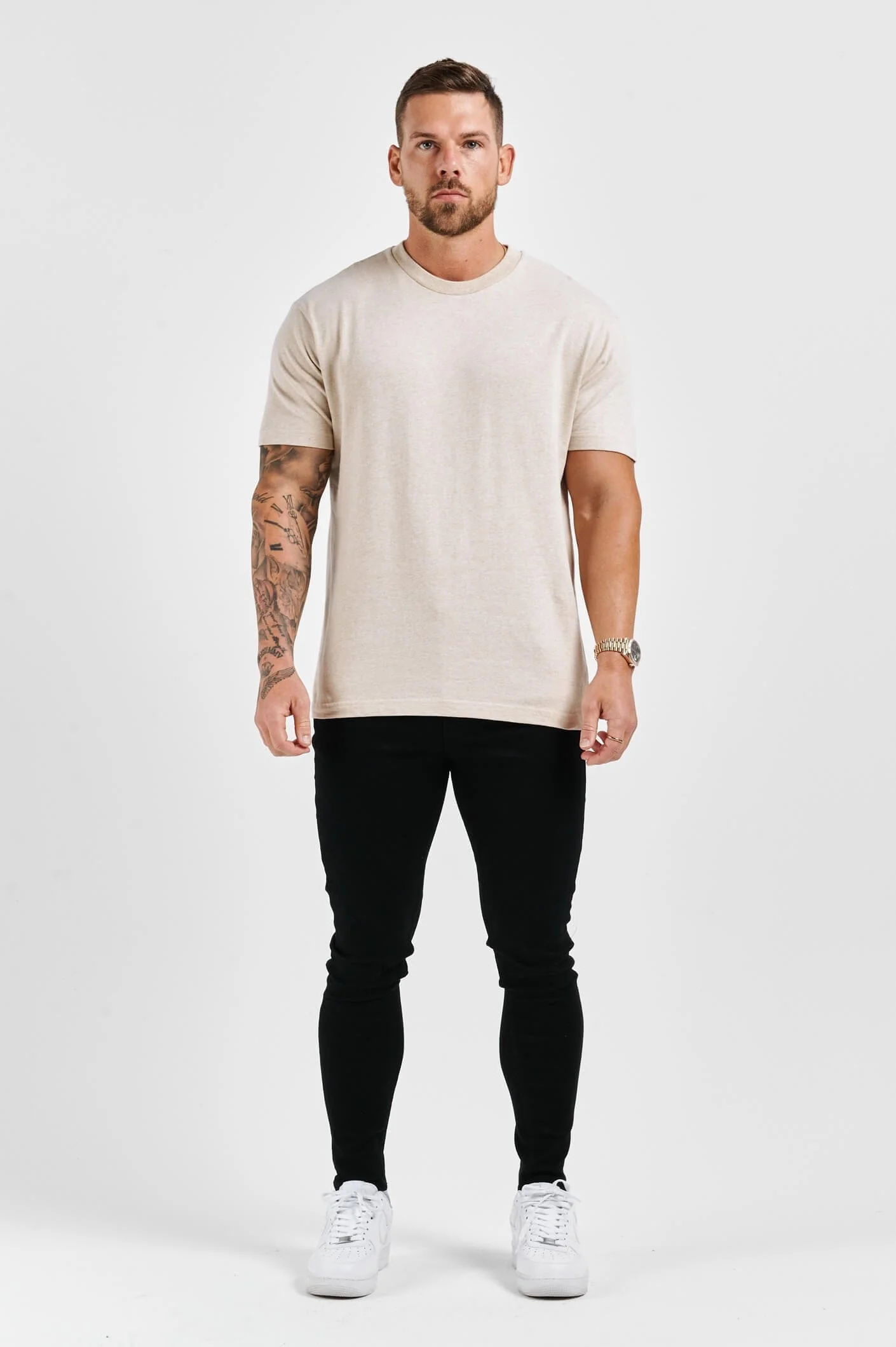 PREMIUM BASICS T-SHIRT (NO LOGO) - FOG - Image 3
