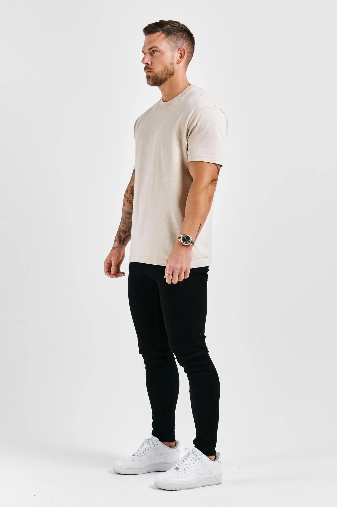 PREMIUM BASICS T-SHIRT (NO LOGO) - FOG - Image 5
