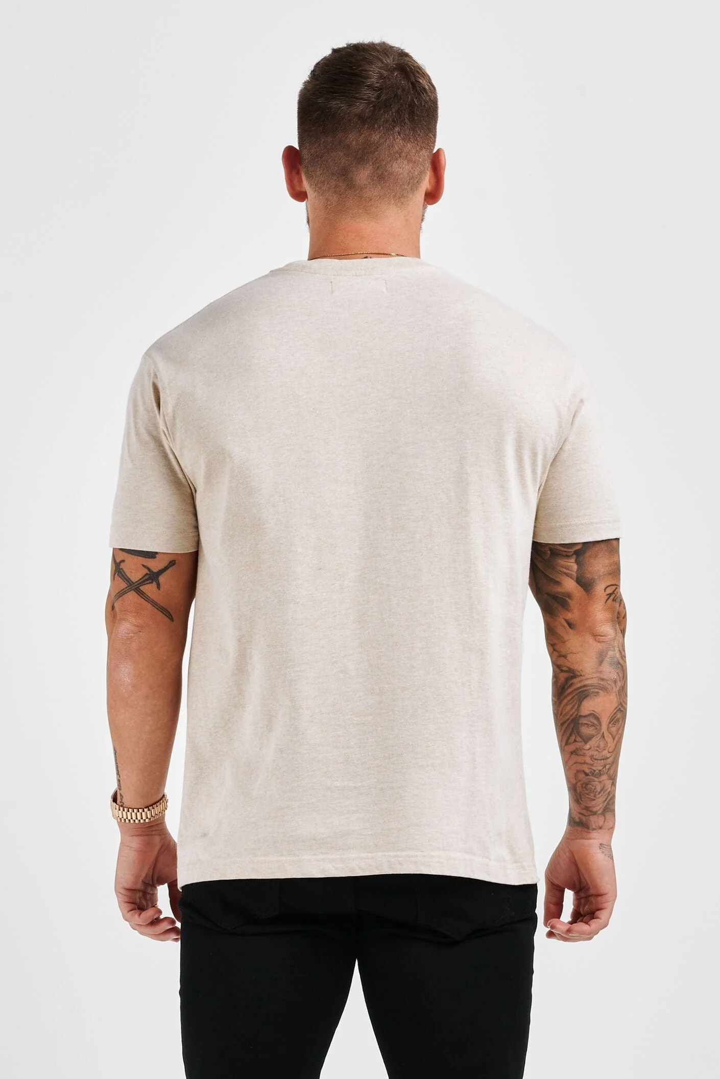 PREMIUM BASICS T-SHIRT (NO LOGO) - FOG - Image 6