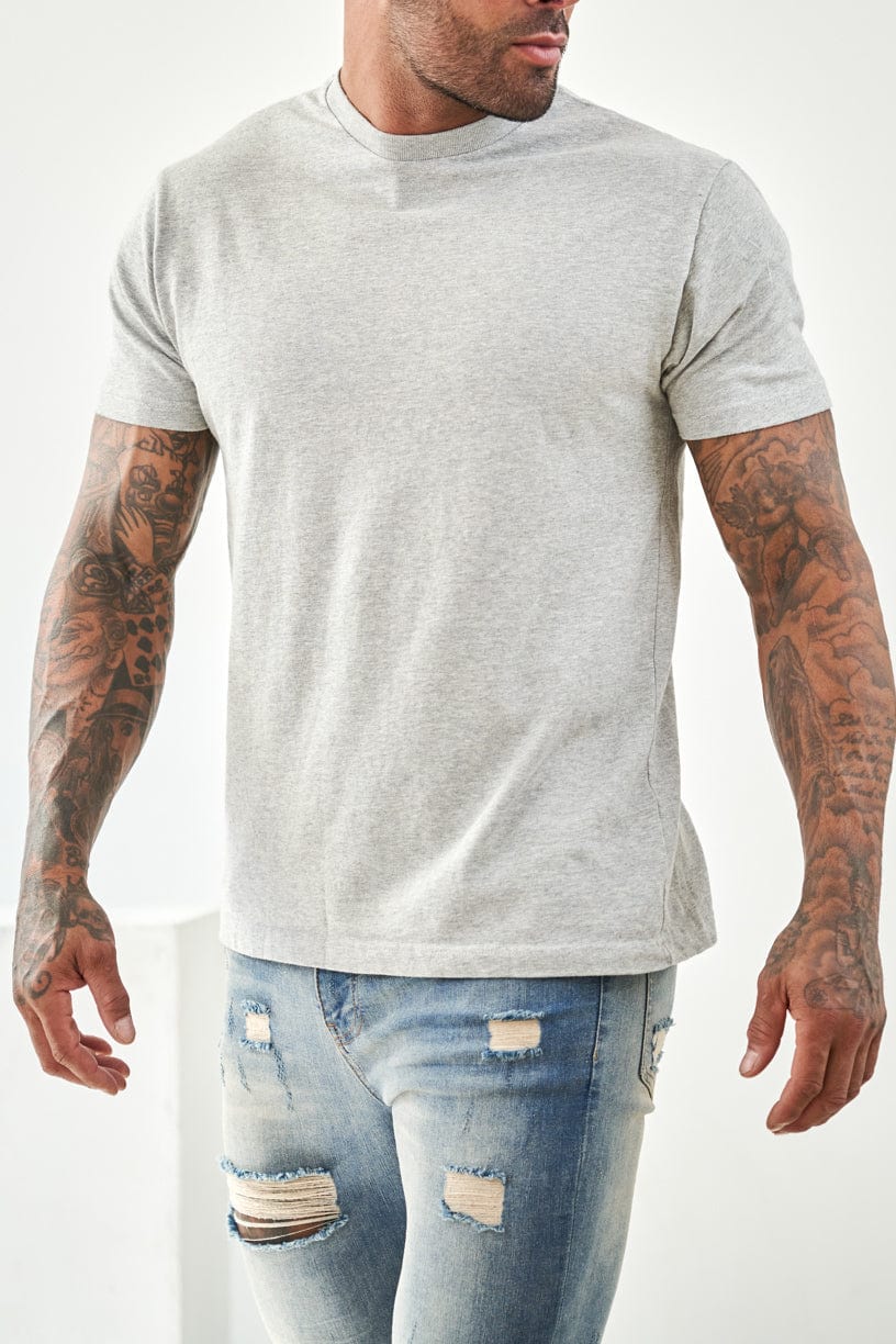 PREMIUM BASICS T-SHIRT - GREY MARL - Image 10