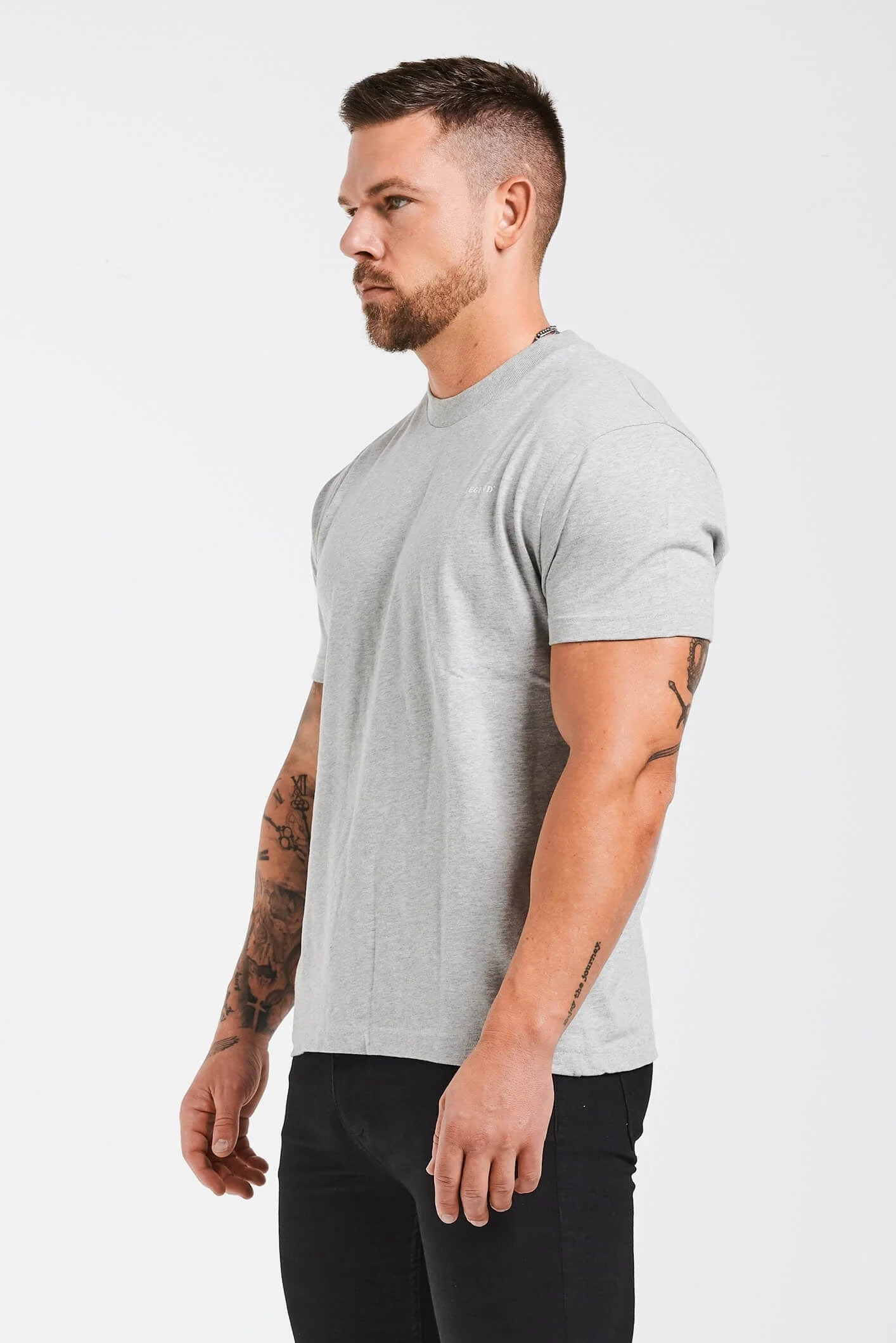 PREMIUM BASICS T-SHIRT - GREY MARL - Image 11