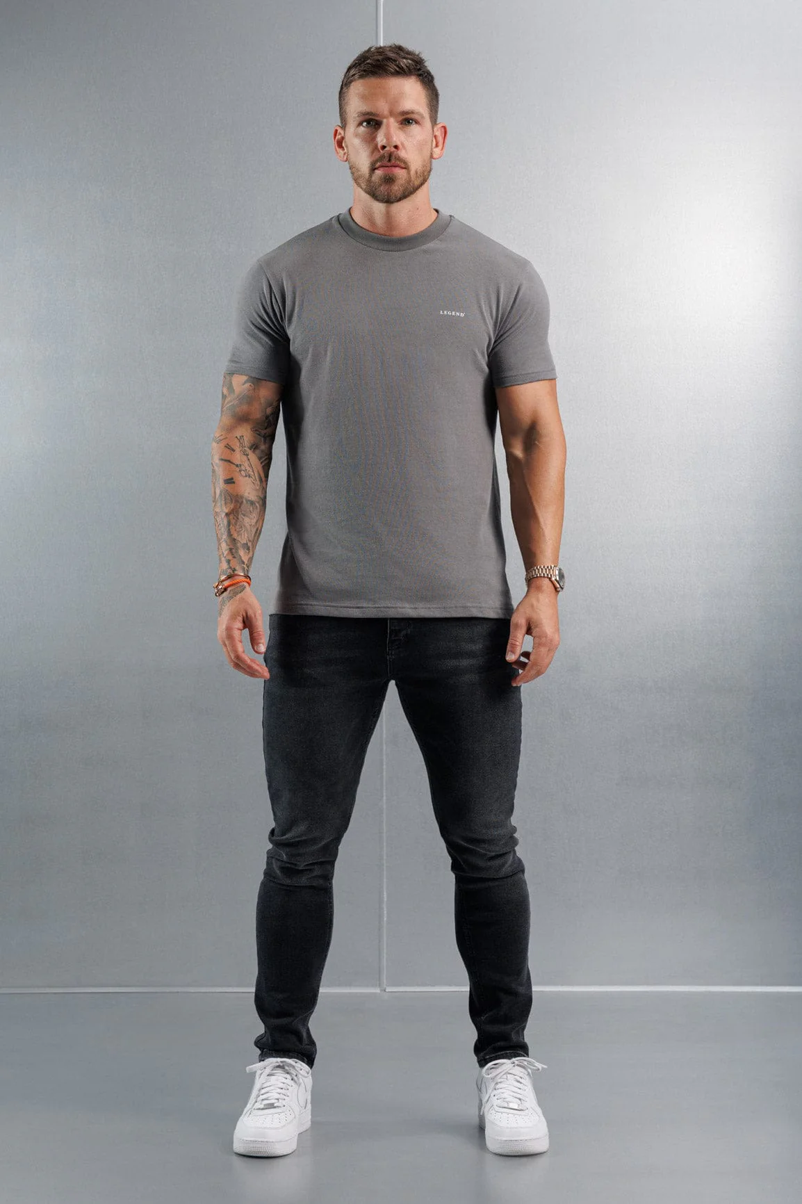 PREMIUM BASICS T-SHIRT - GUNMETAL GREY - Image 3