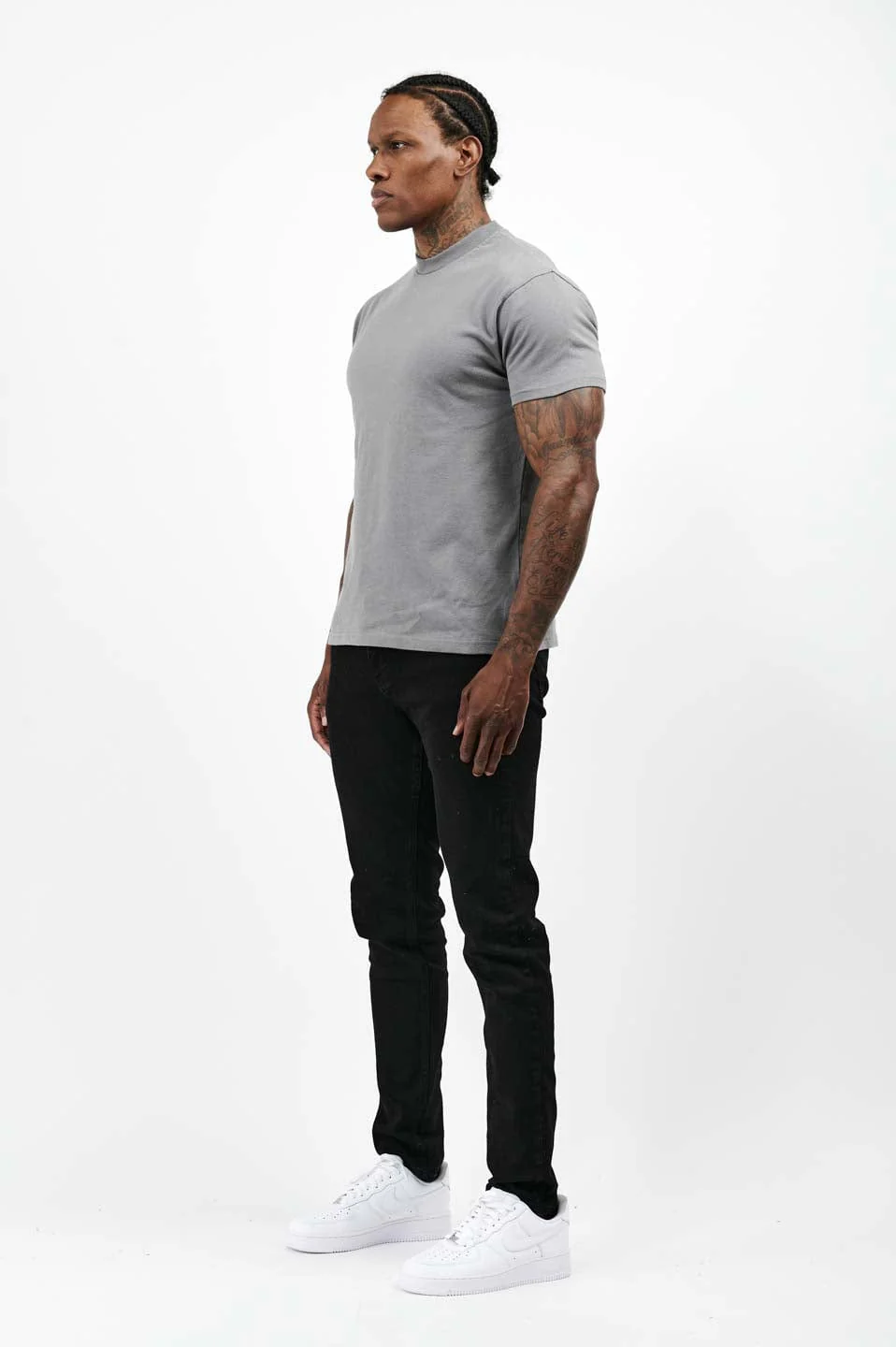 PREMIUM BASICS T-SHIRT - GUNMETAL GREY - Image 9