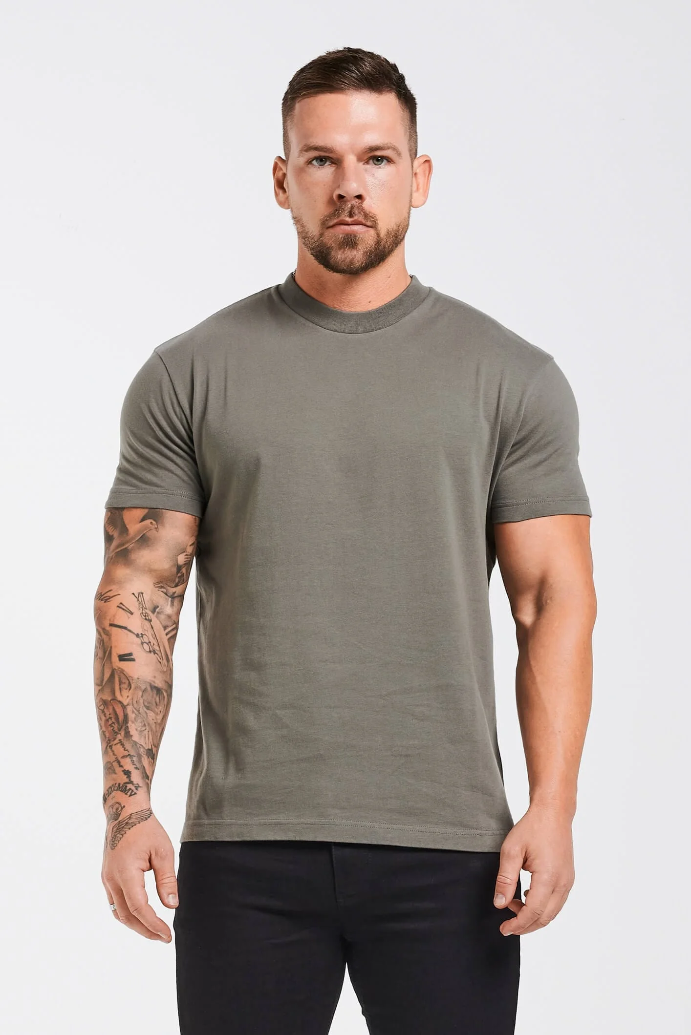 PREMIUM BASICS T-SHIRT (NO LOGO) - CHARCOAL GREY - Image 2