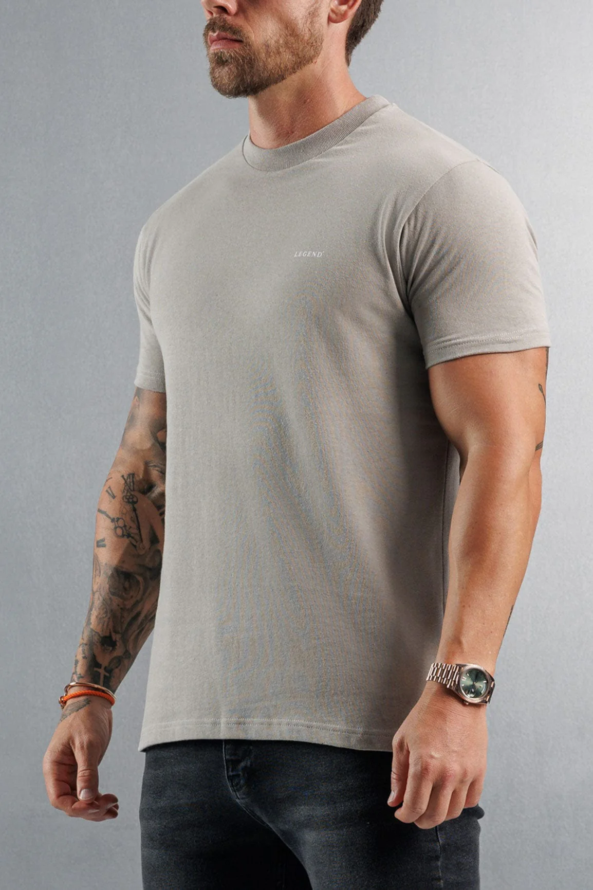 PREMIUM BASICS T-SHIRT - CONCRETE - Image 4