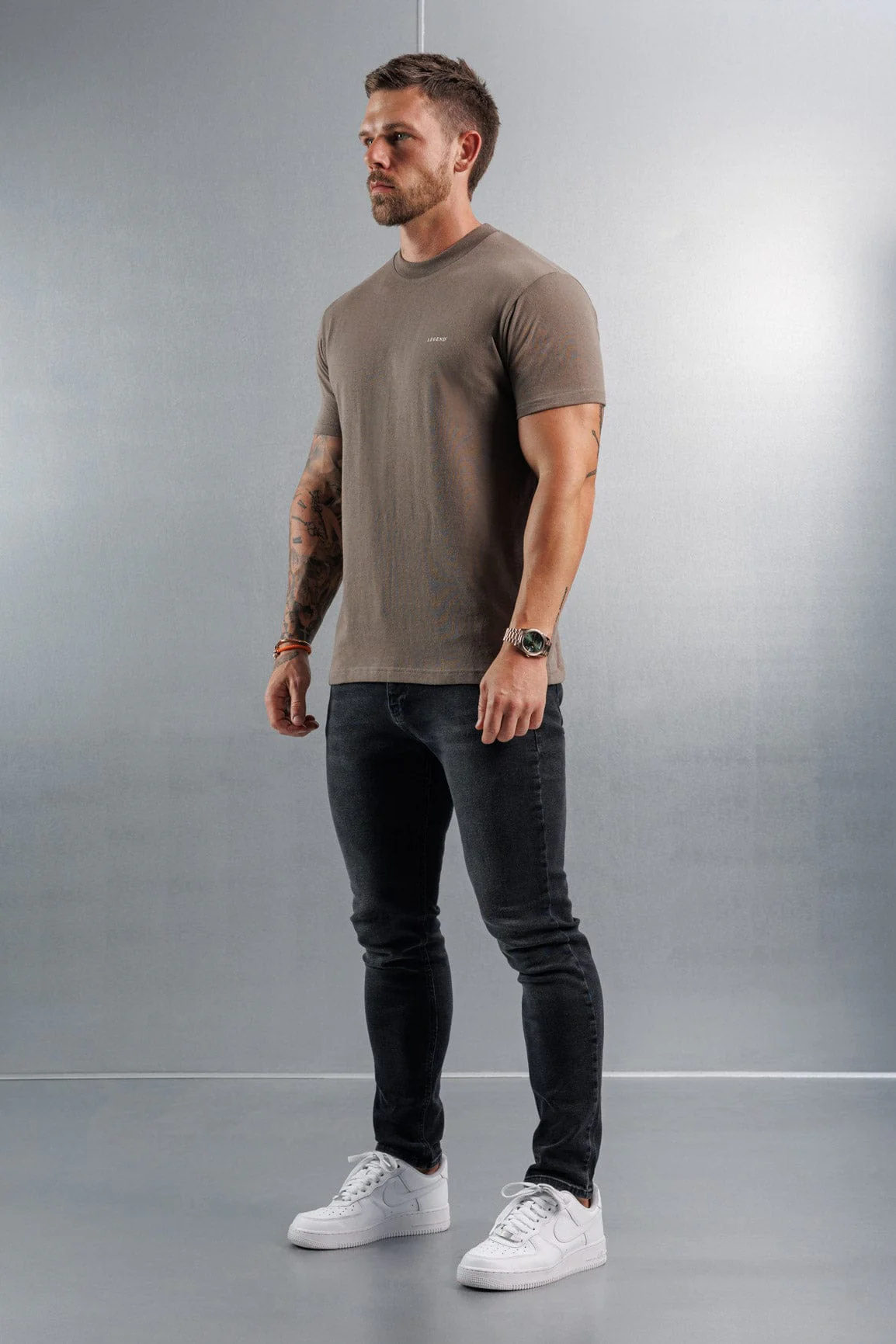 PREMIUM BASICS T-SHIRT - MOCHA - Image 3