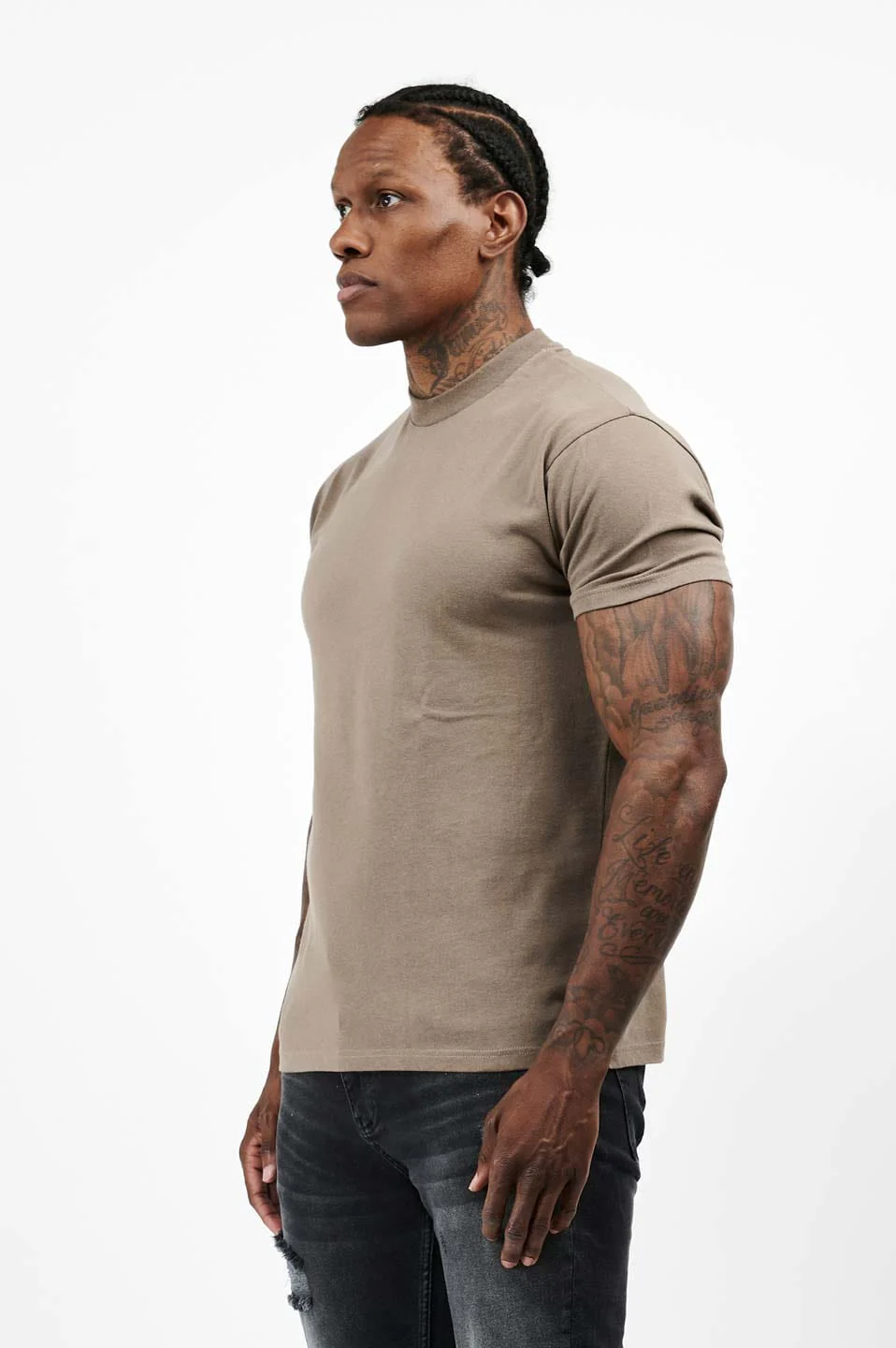 PREMIUM BASICS T-SHIRT - MOCHA - Image 8