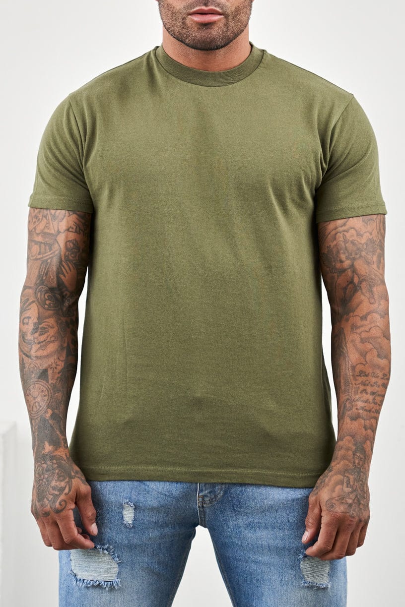 PREMIUM BASICS T-SHIRT - OLIVE - Image 4