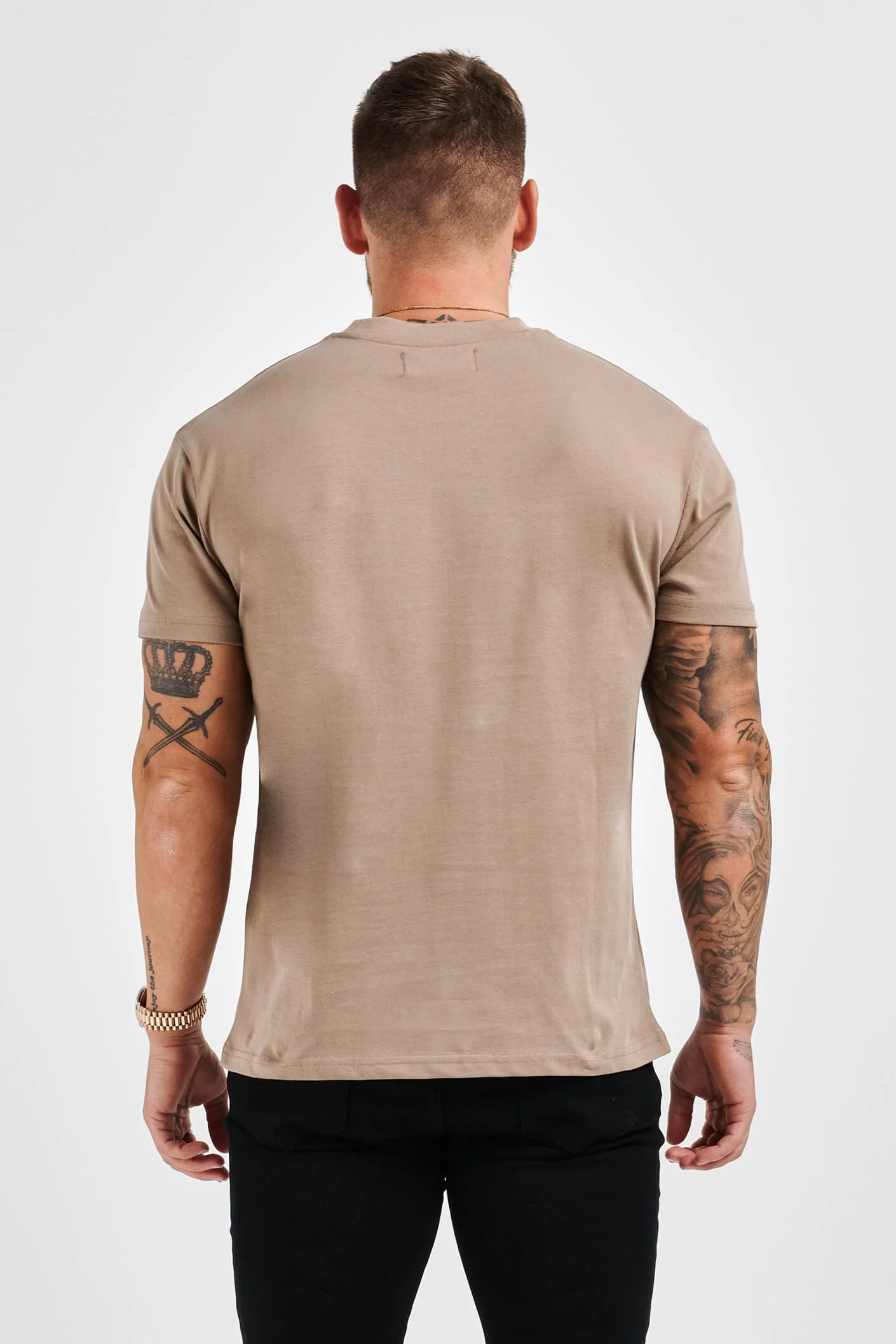 PREMIUM BASICS T-SHIRT - TAUPE - Image 7