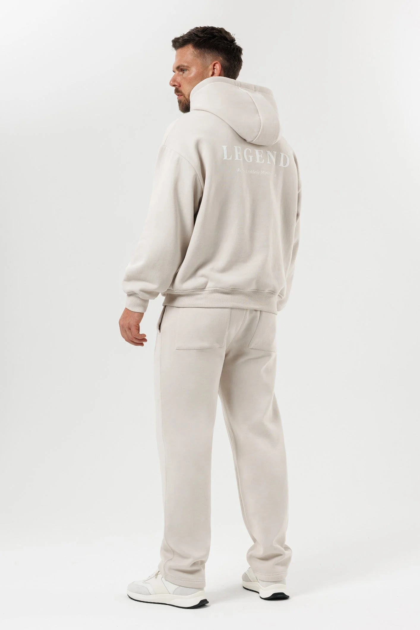 PRINT HOODIE - BEIGE - Image 9