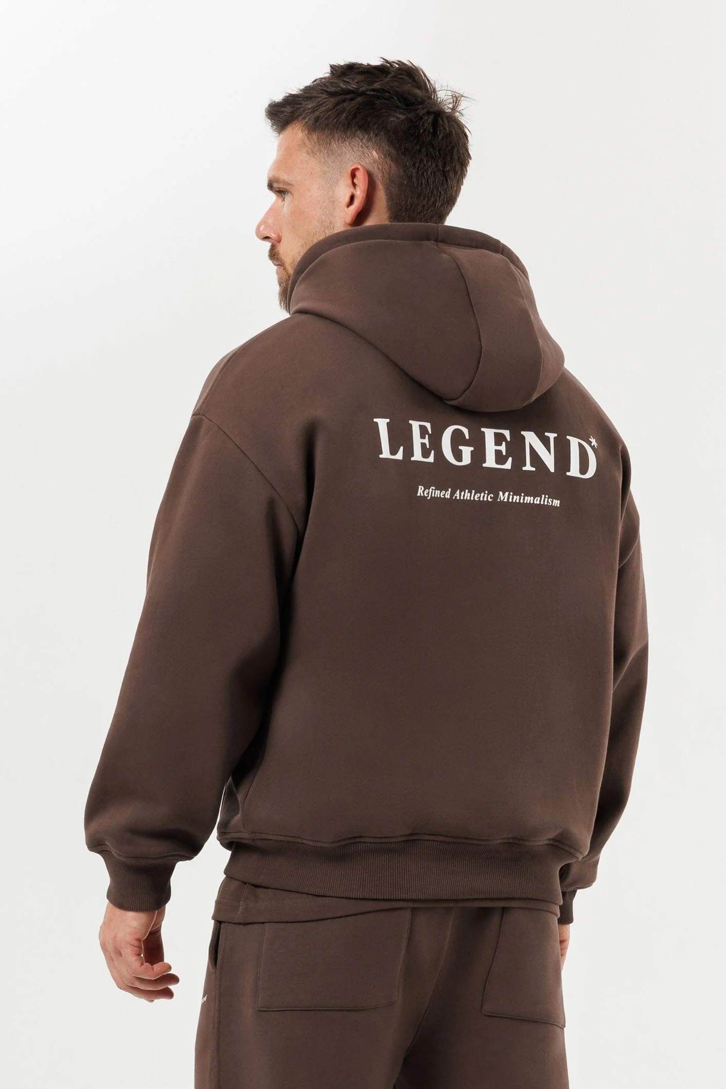 PRINT HOODIE - BROWN - Image 5