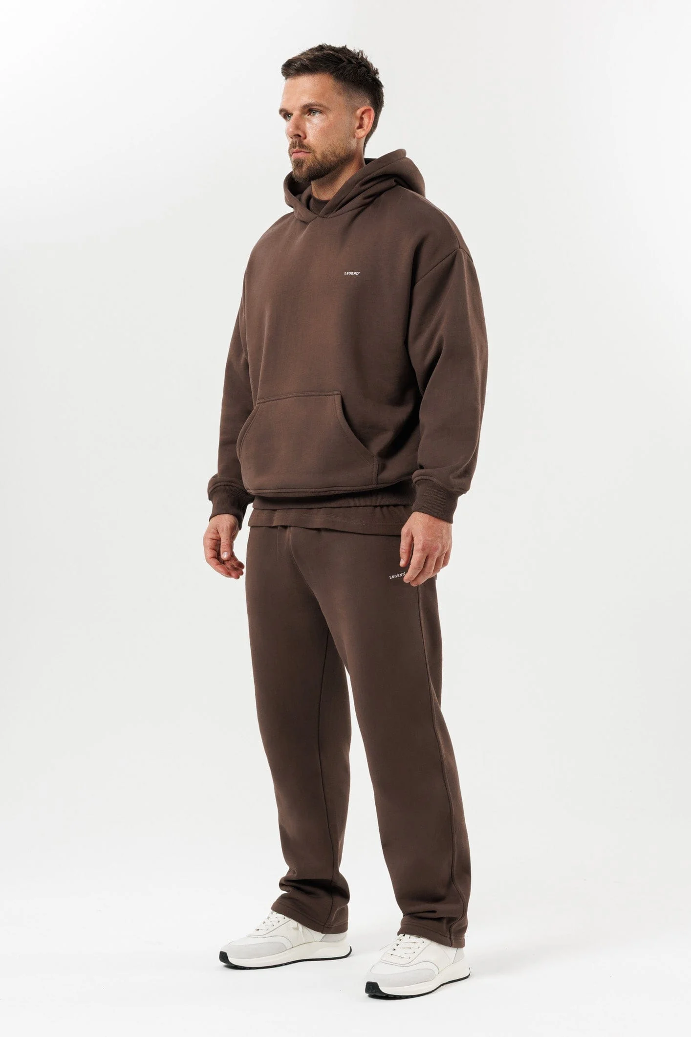 PRINT HOODIE - BROWN - Image 7