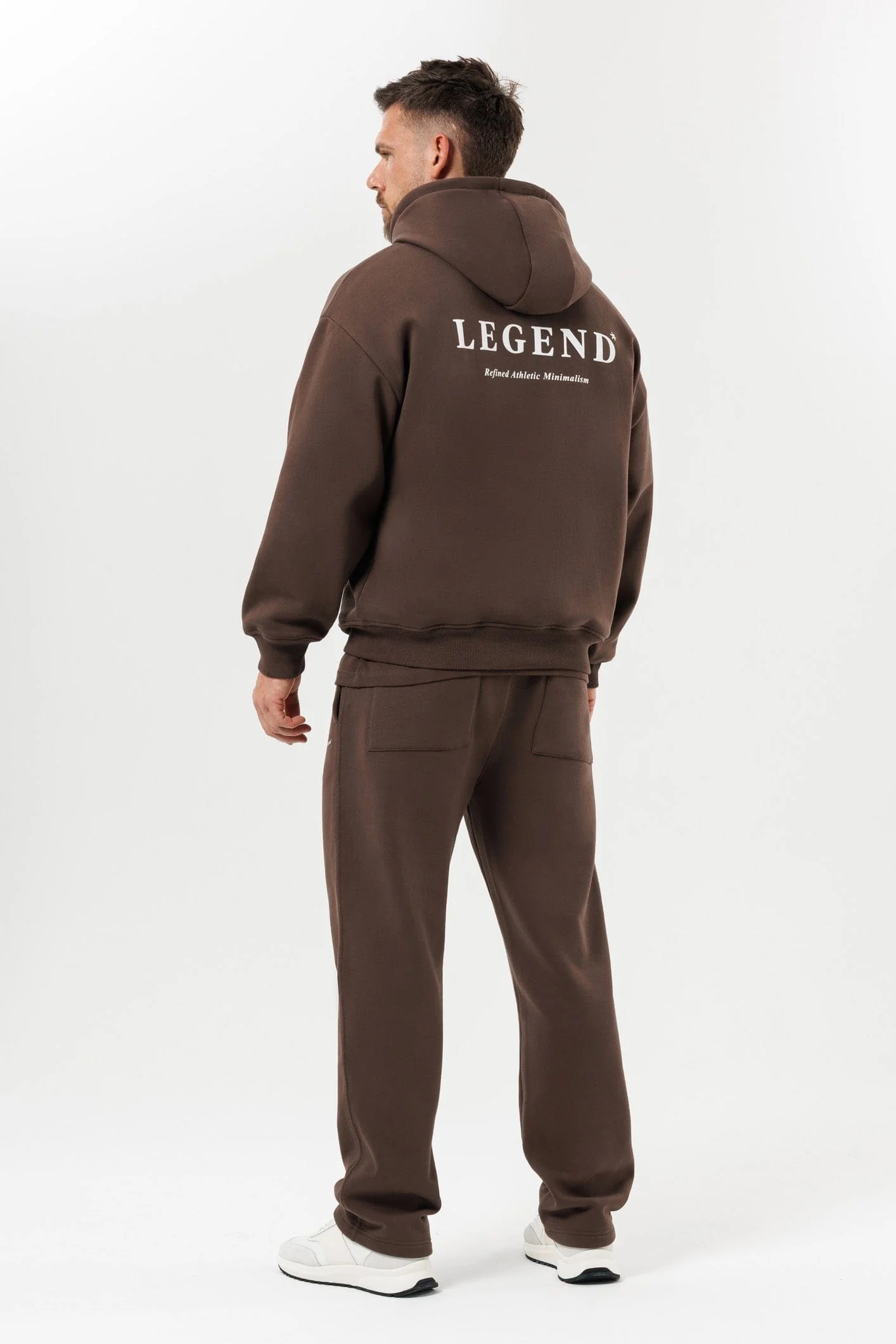 PRINT HOODIE - BROWN - Image 8