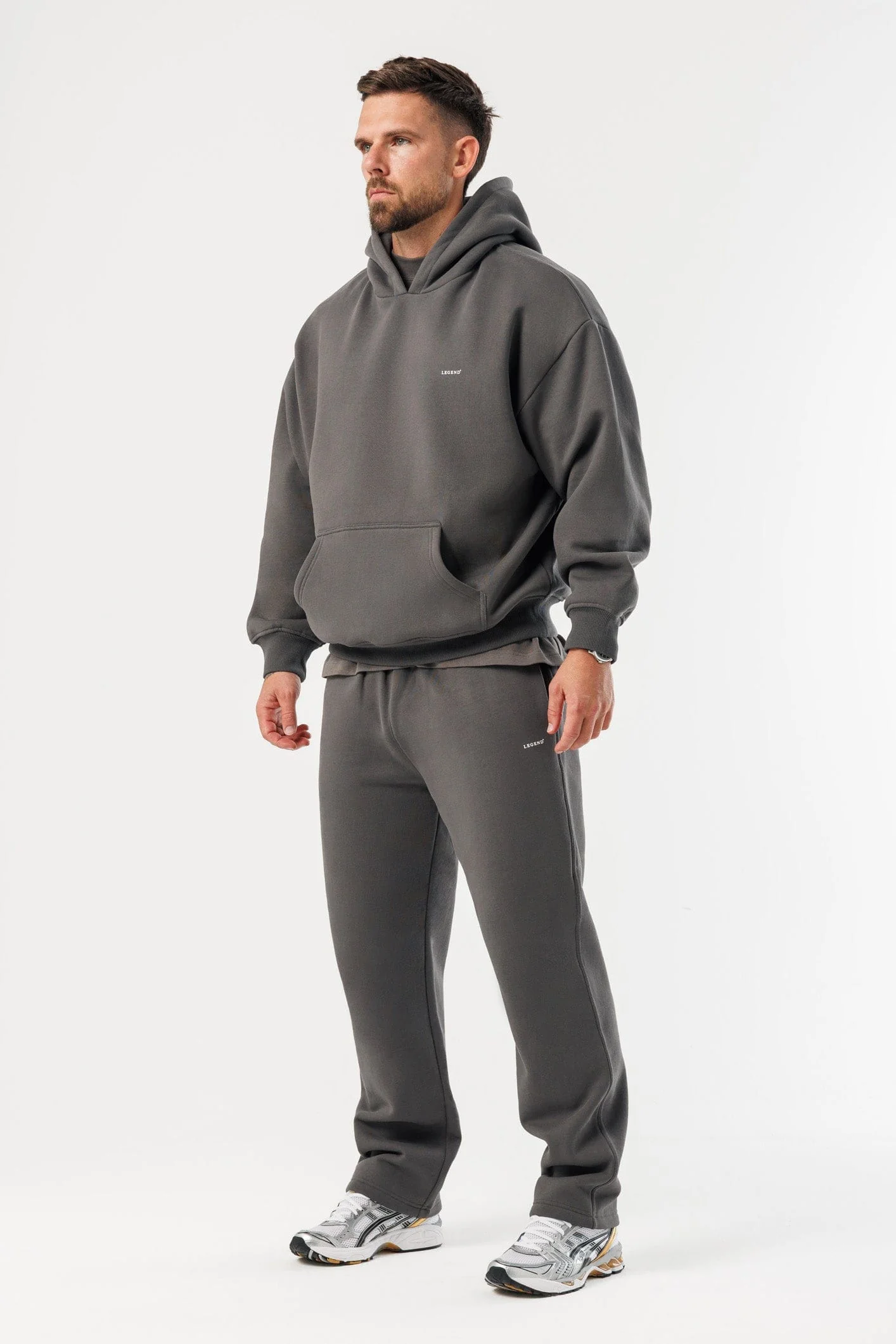 PRINT HOODIE - DARK GREY - Image 8