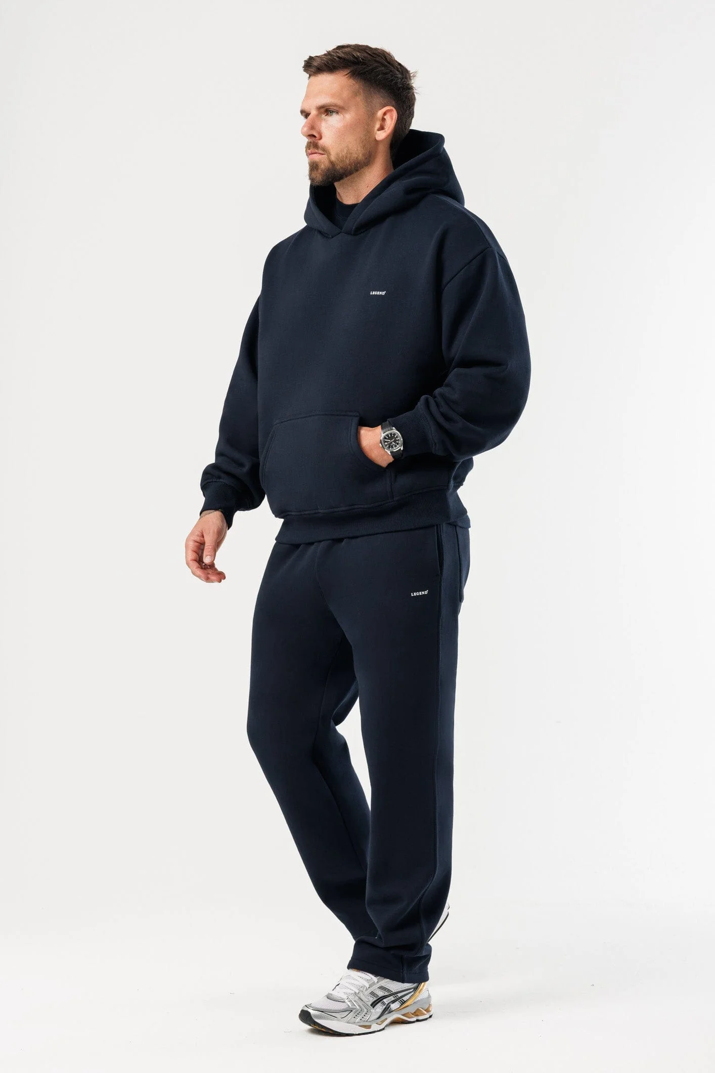 PRINT HOODIE - NAVY - Image 7