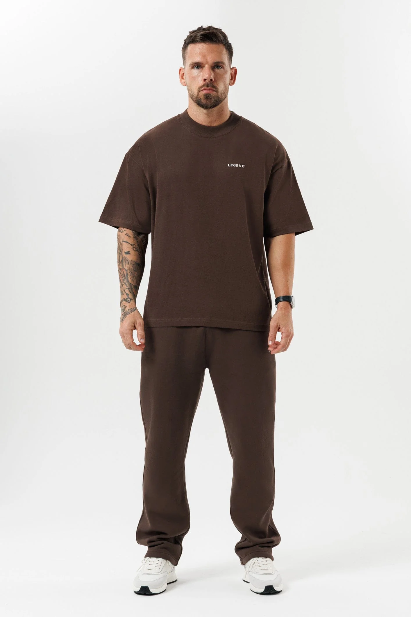 PRINT OVERSIZED T-SHIRT - BROWN - Image 6