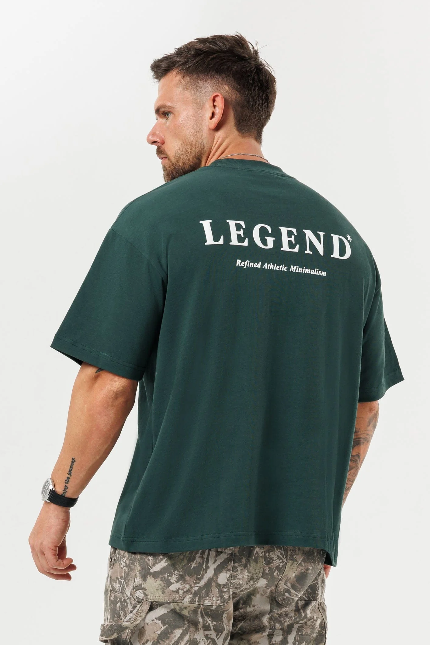 PRINT OVERSIZED T-SHIRT - GREEN