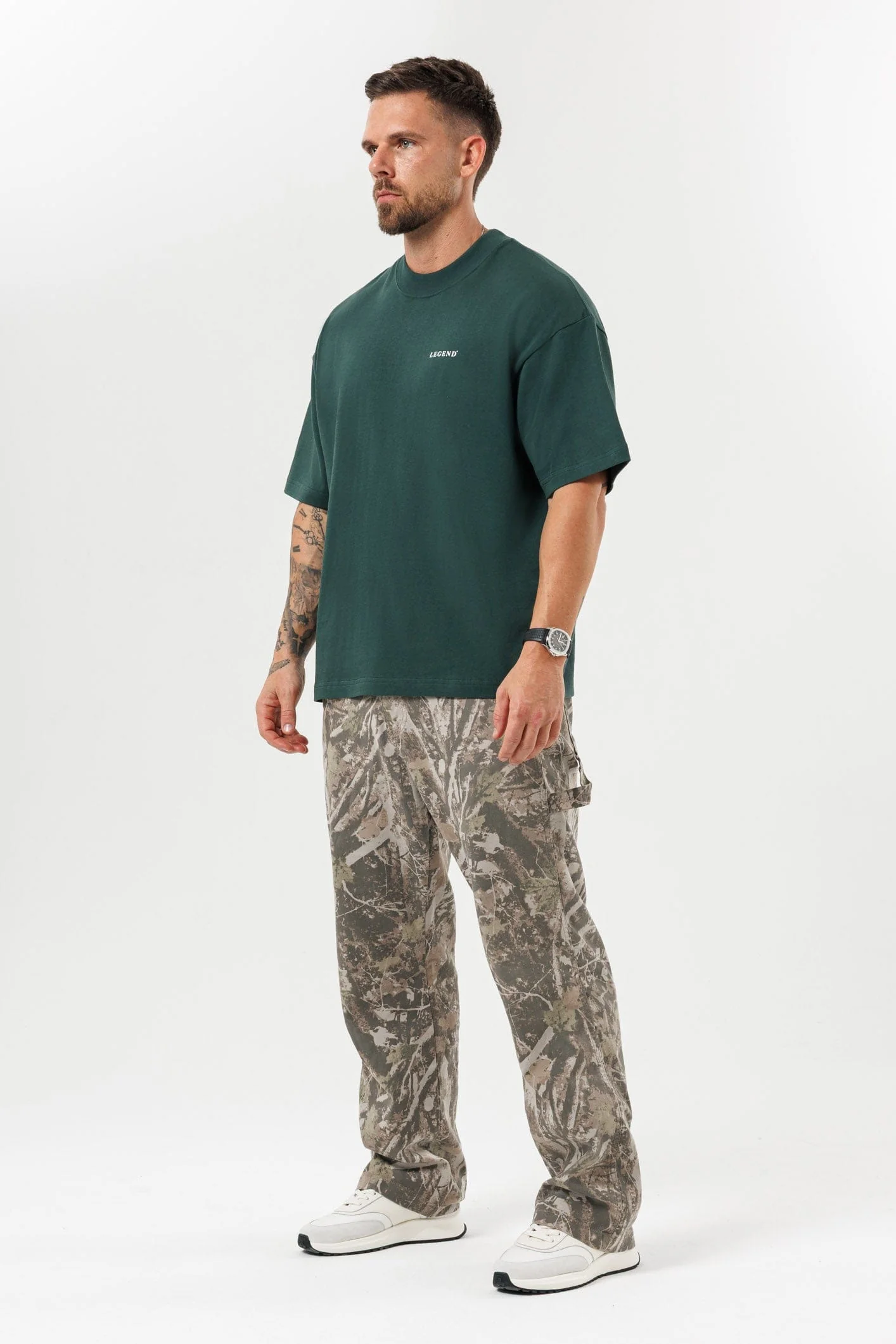 PRINT OVERSIZED T-SHIRT - GREEN - Image 6