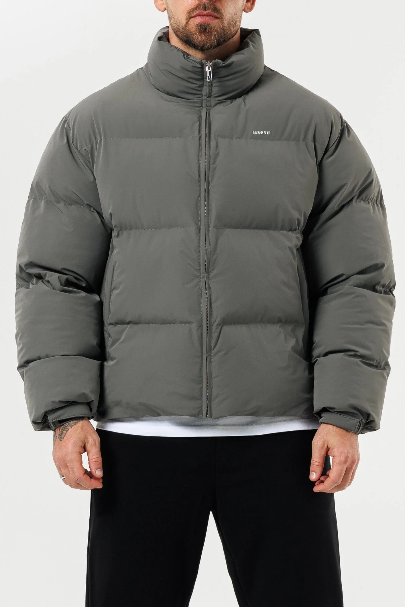 PUFFER JACKET - GREY - Image 2