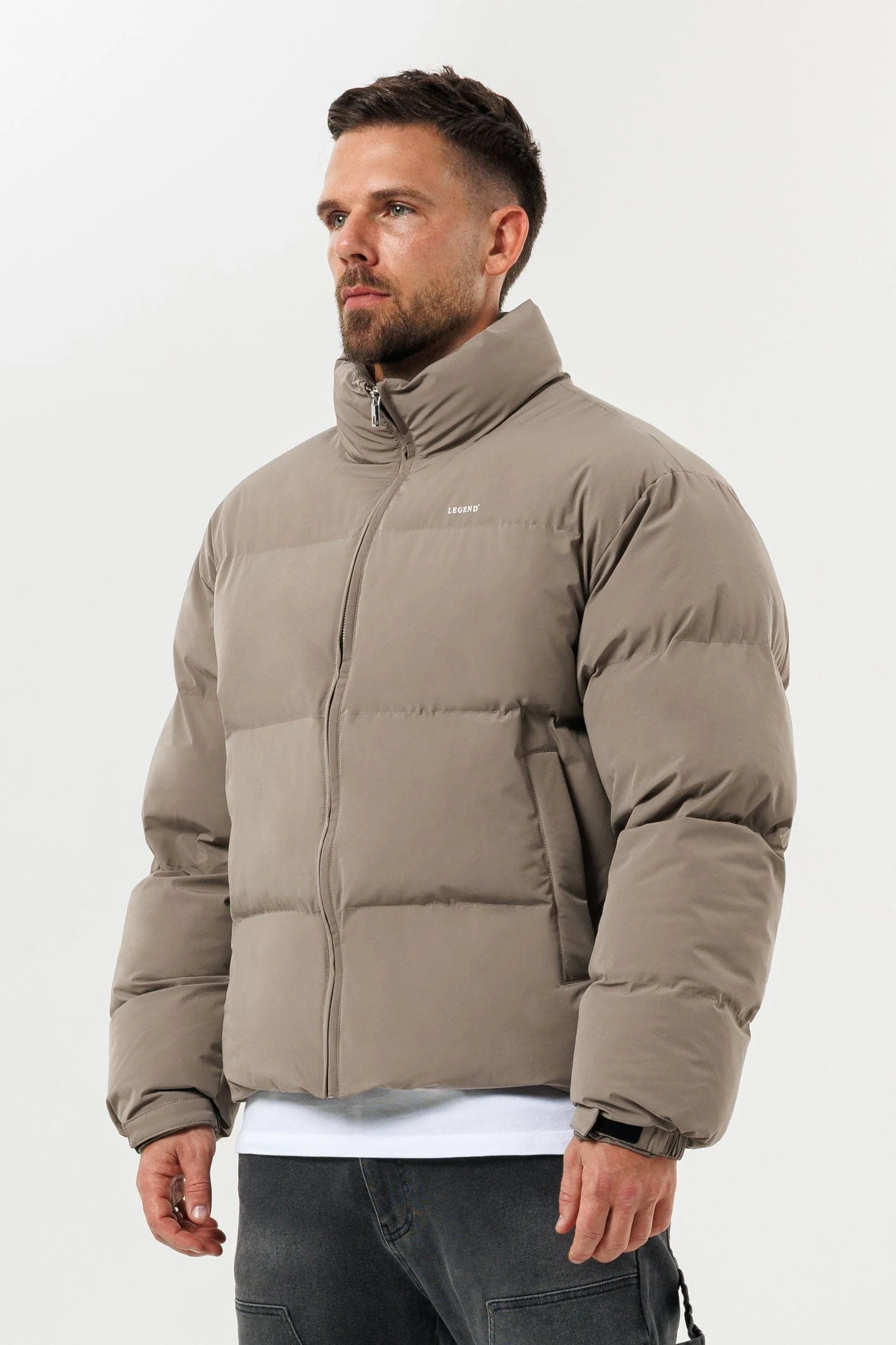 PUFFER JACKET - TAUPE