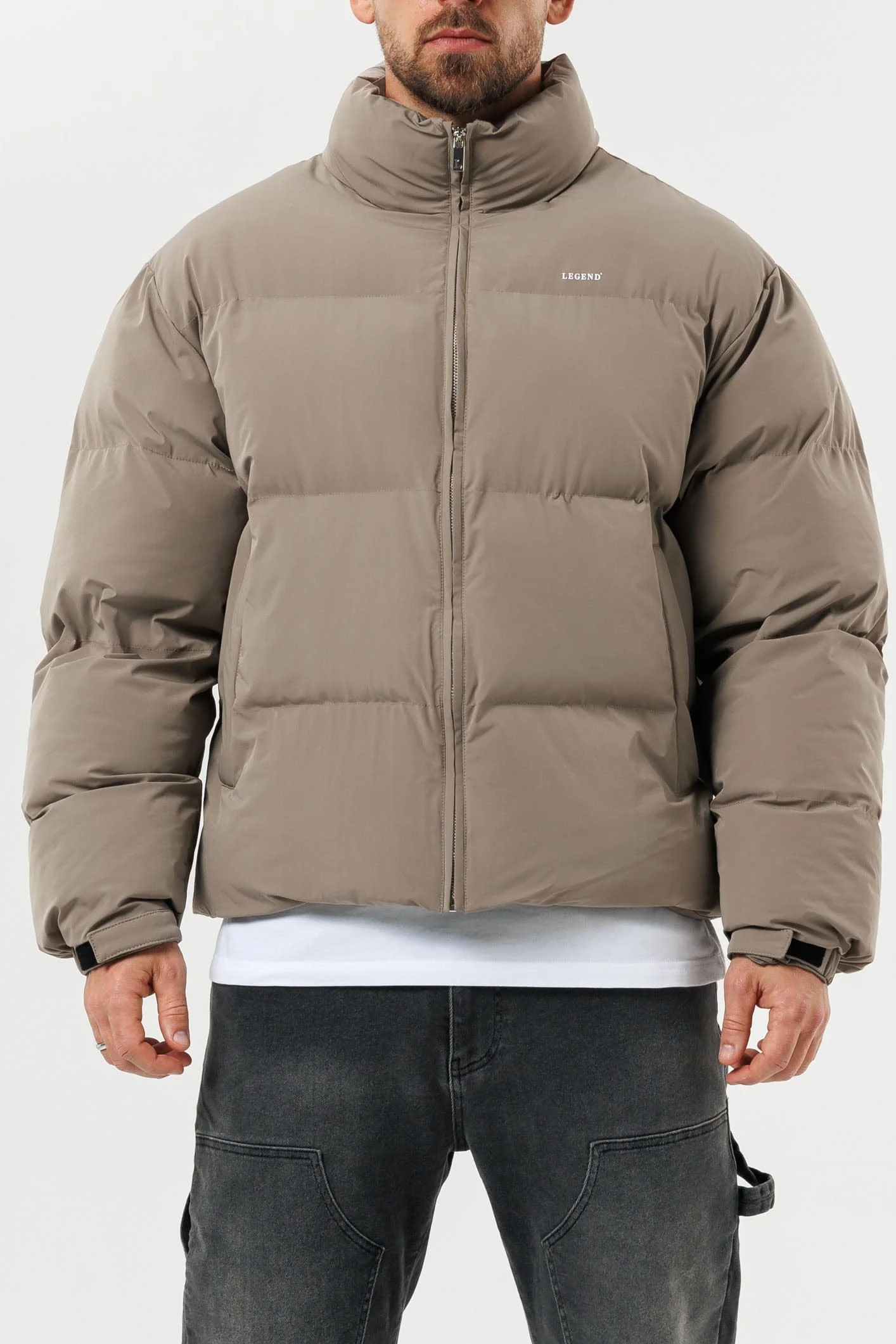PUFFER JACKET - TAUPE - Image 2