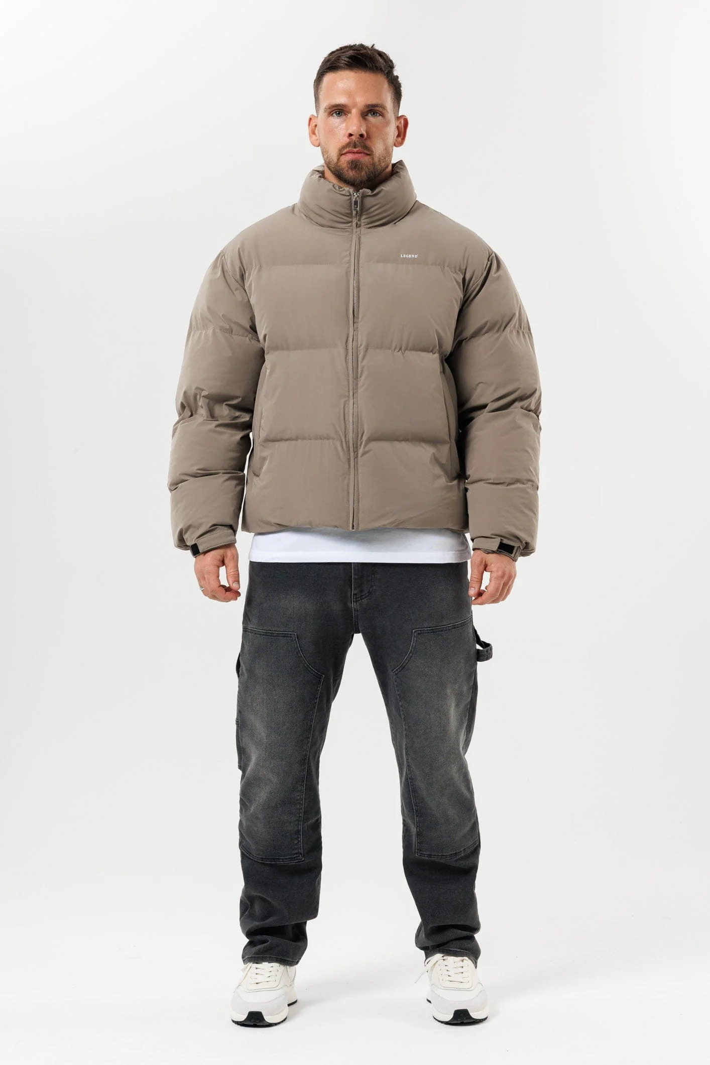 PUFFER JACKET - TAUPE - Image 3