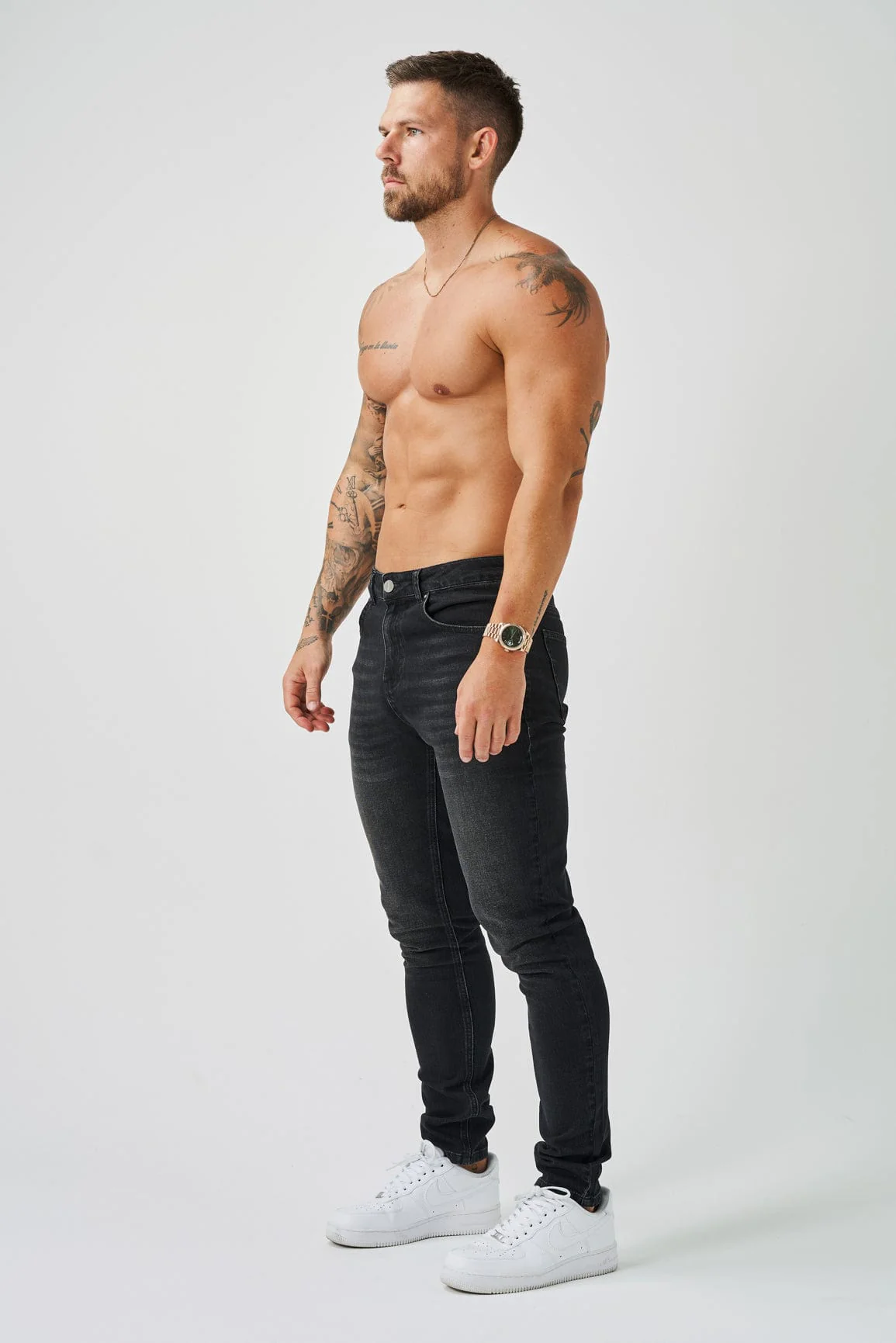 REGULAR FIT JEANS - WASHED BLACK - Image 6