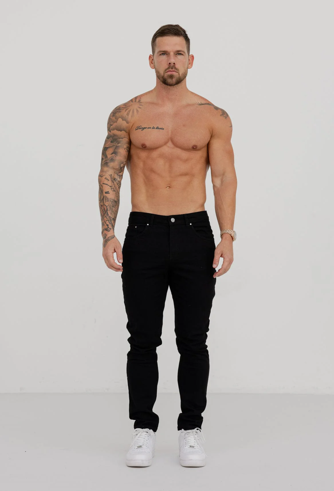 REGULAR FIT JEANS - BLACK - Image 2