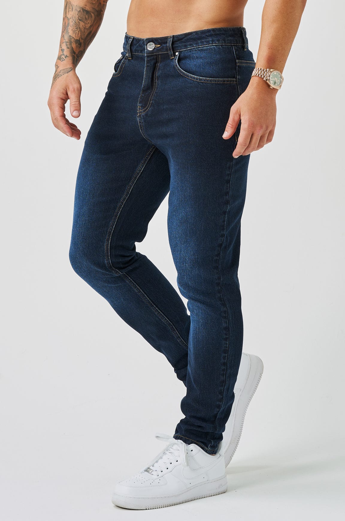 REGULAR FIT JEANS - BLUE BLACK - Image 4