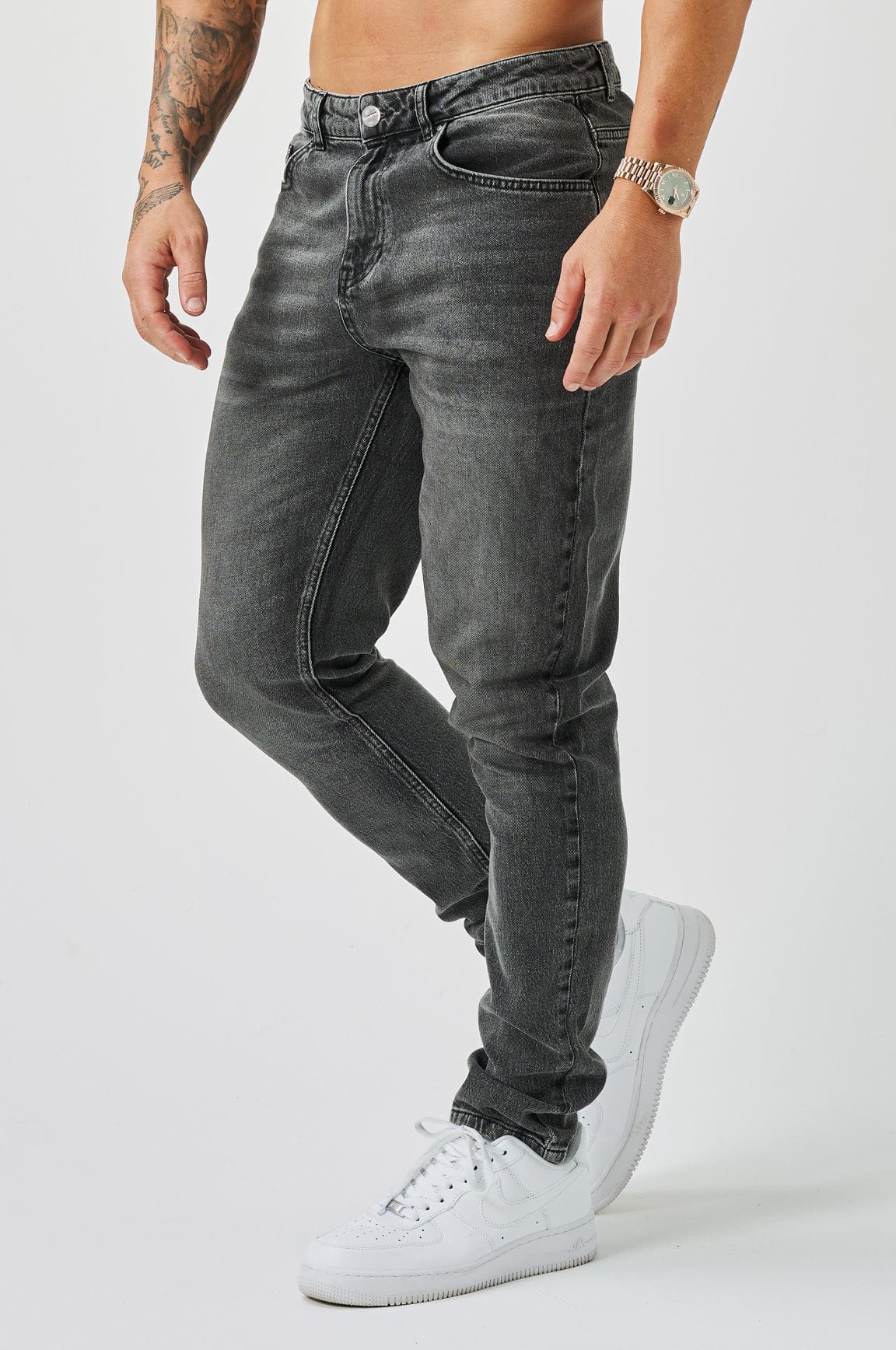REGULAR FIT JEANS - GREY WASH - Image 4