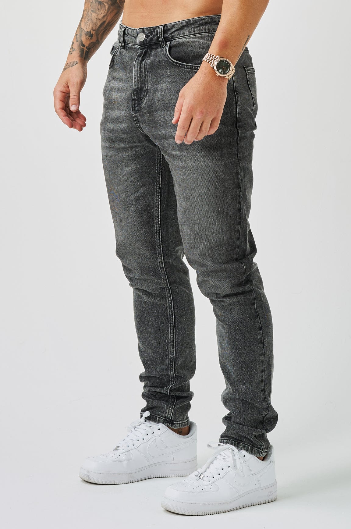 REGULAR FIT JEANS - GREY WASH - Image 6