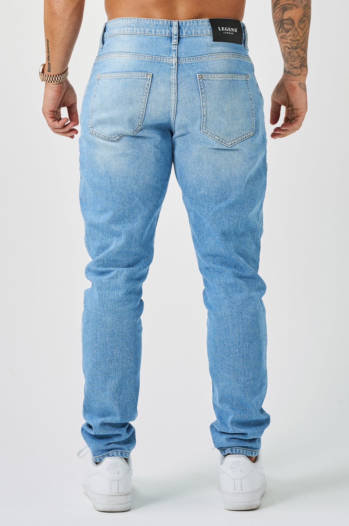 REGULAR FIT JEANS - LIGHT BLUE WASH - Image 4