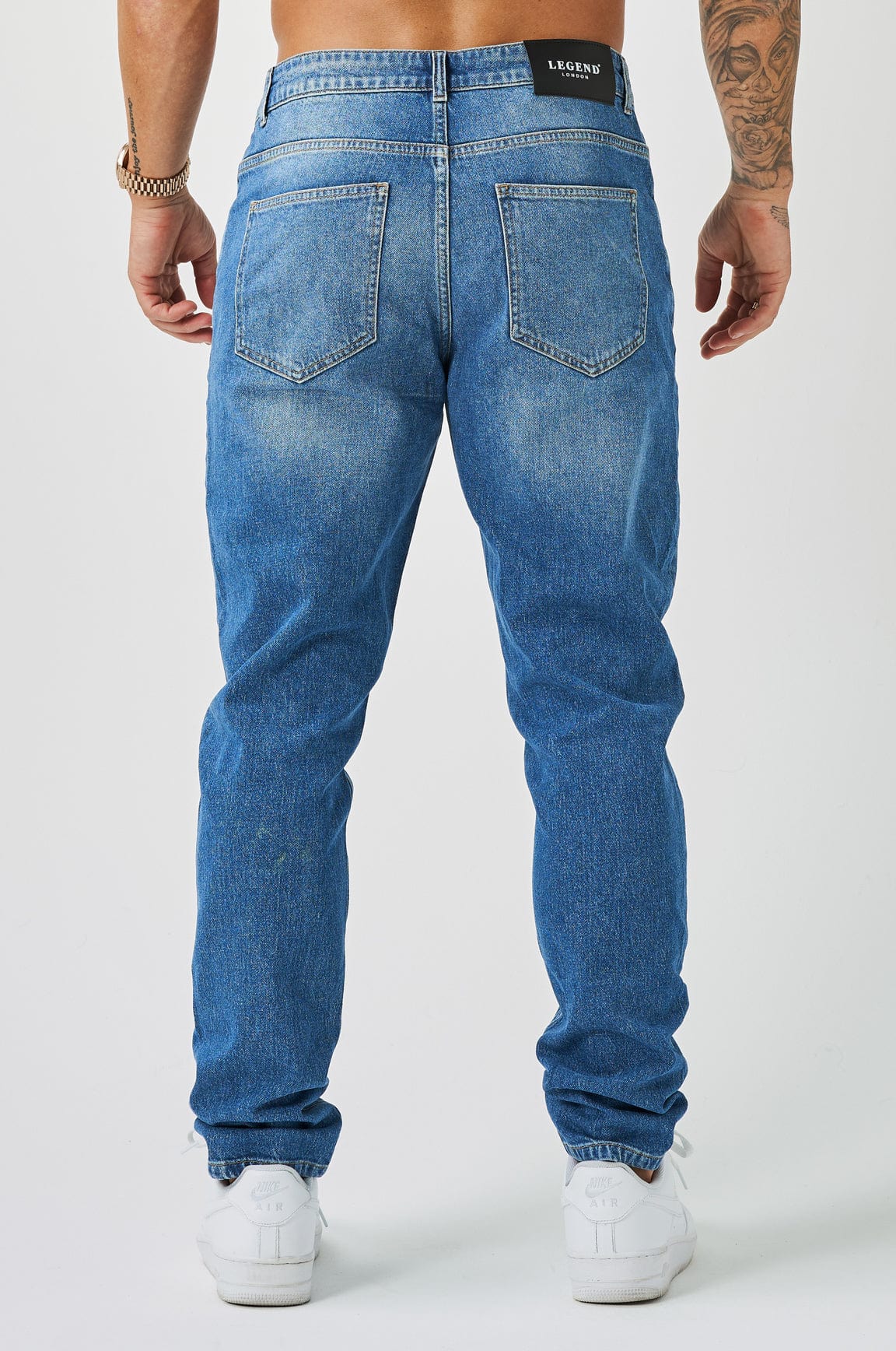 REGULAR FIT JEANS - MID BLUE WASH - Image 5