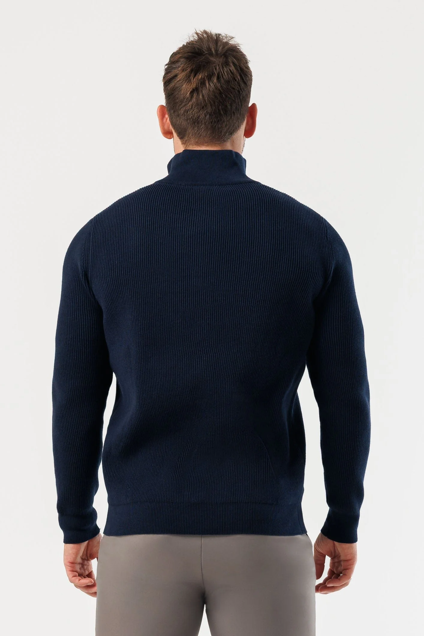 RIDGE KNIT QUARTER ZIP - NAVY - Image 5
