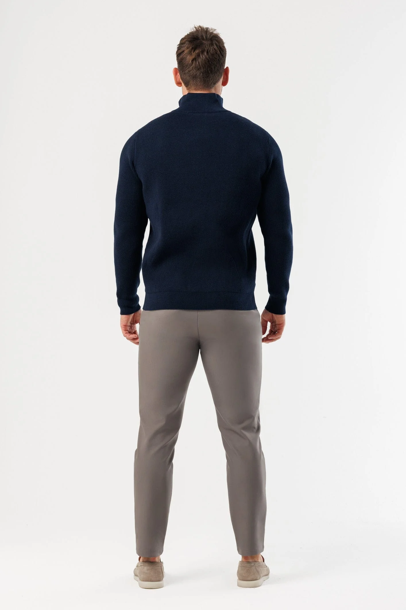 RIDGE KNIT QUARTER ZIP - NAVY - Image 9