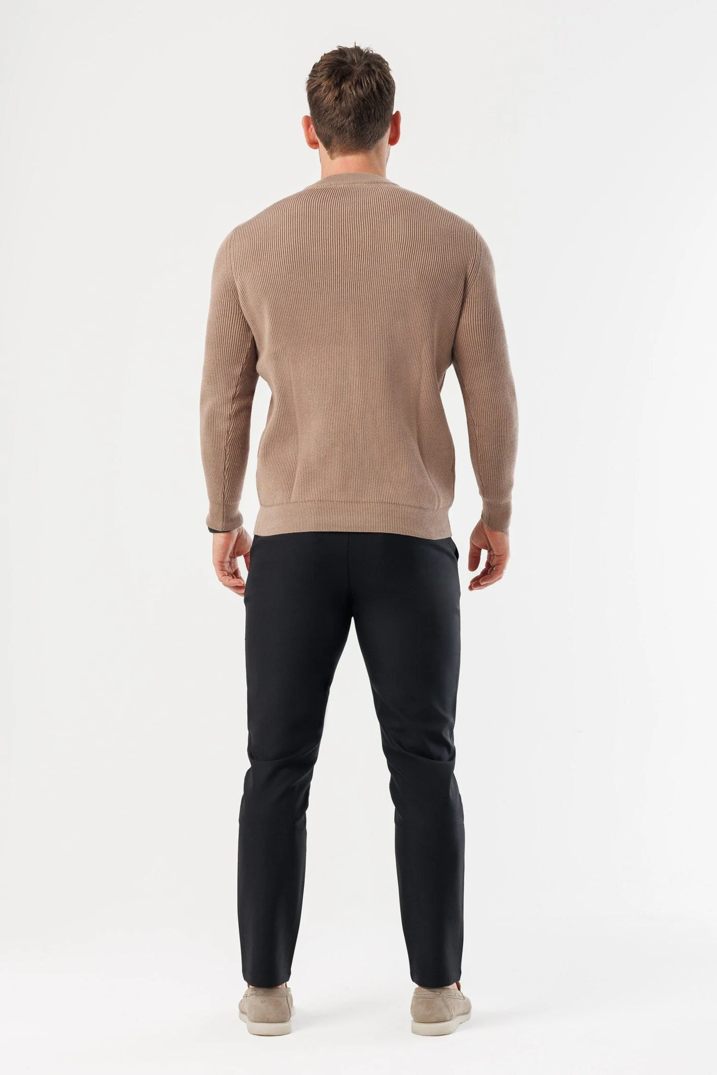RIDGE KNIT SWEATER - BROWN - Image 9