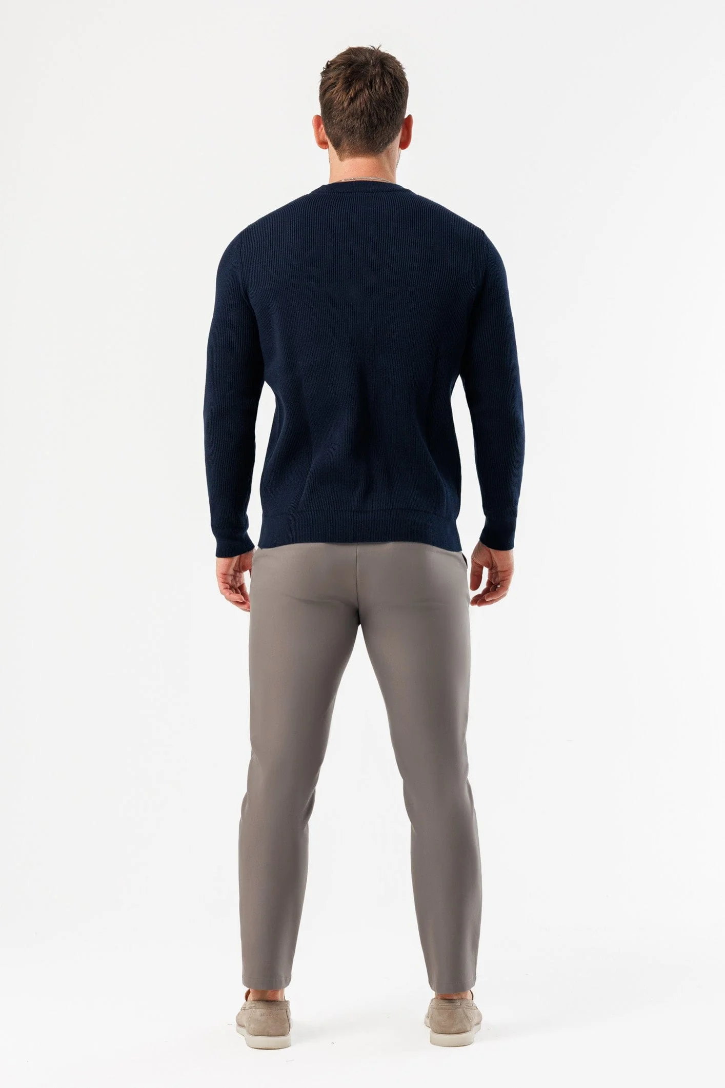 RIDGE KNIT SWEATER - NAVY - Image 9