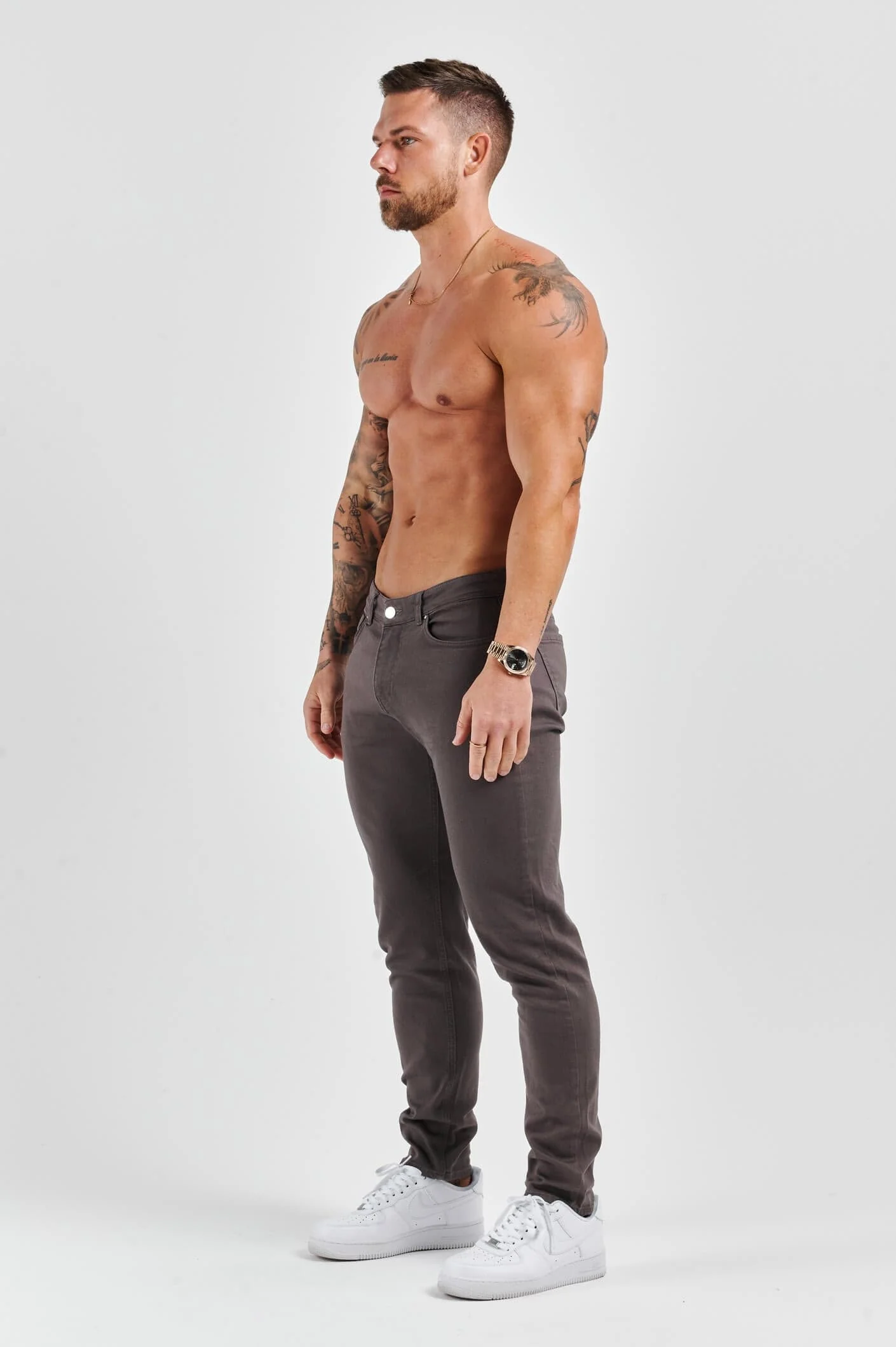 SLIM FIT JEANS 2.0 - DARK GREY - Image 4