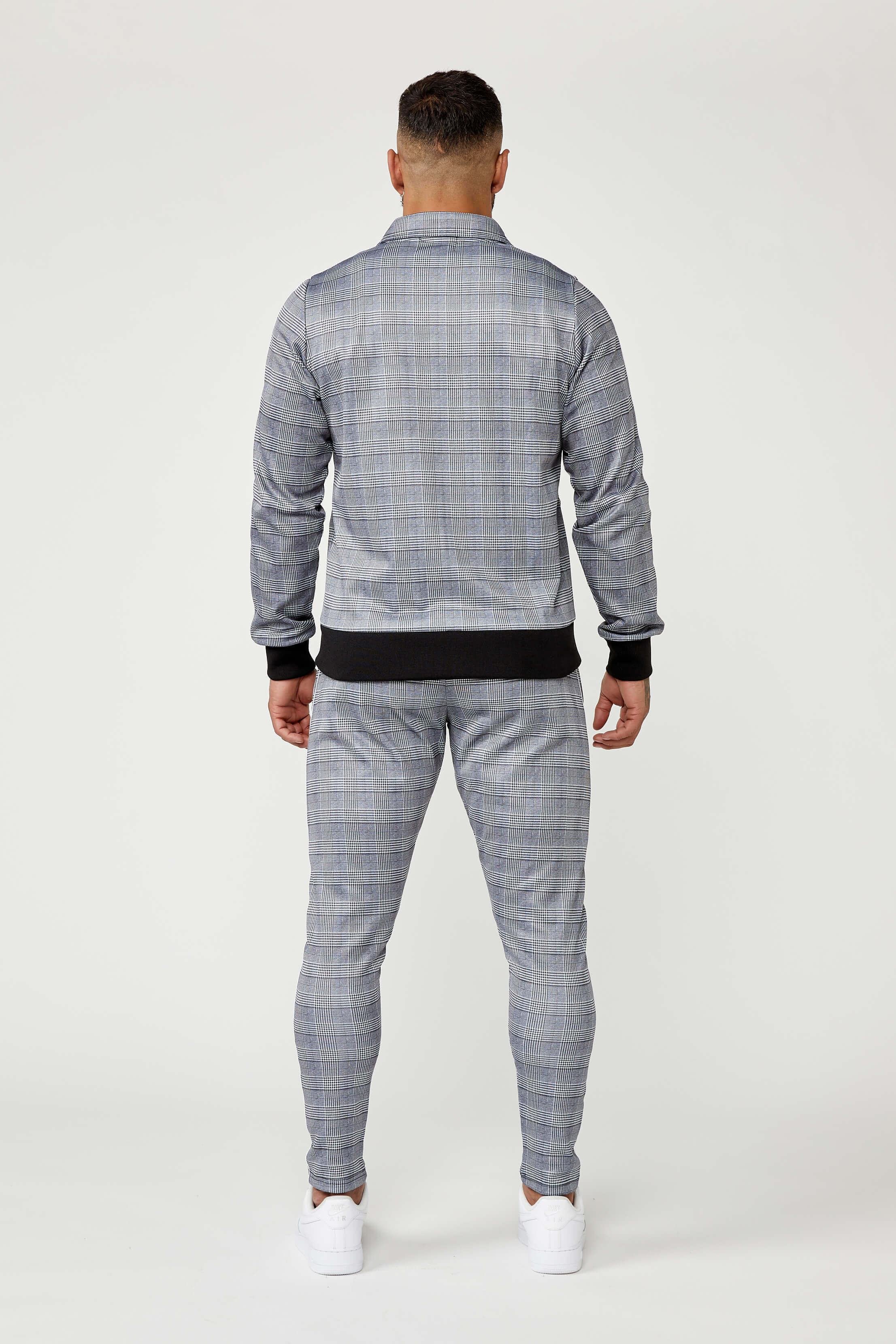 SMART TRACK JACKET IN CHECK - GREY - Image 6