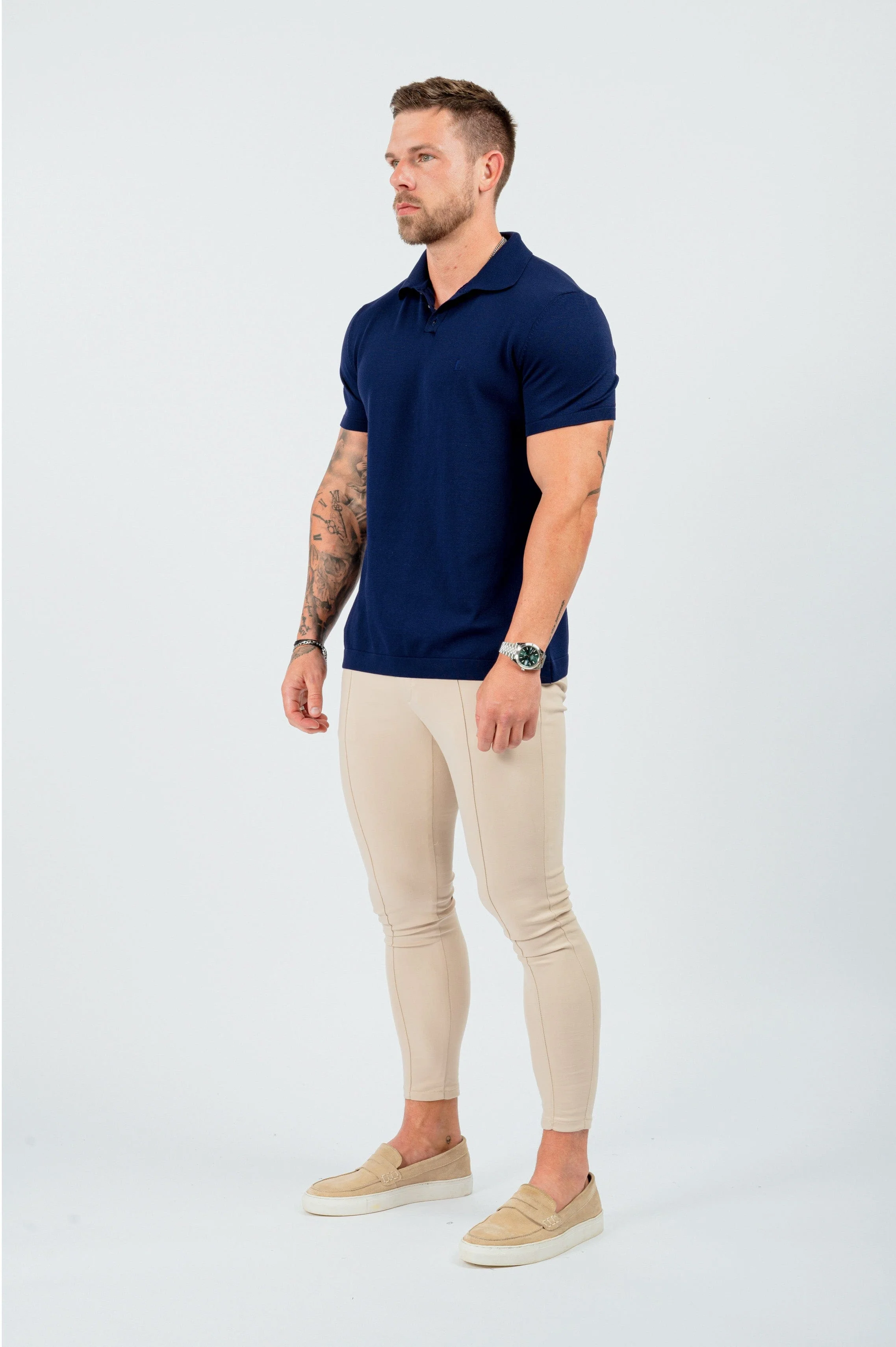SOFT TOUCH KNIT POLO - NAVY - Image 2