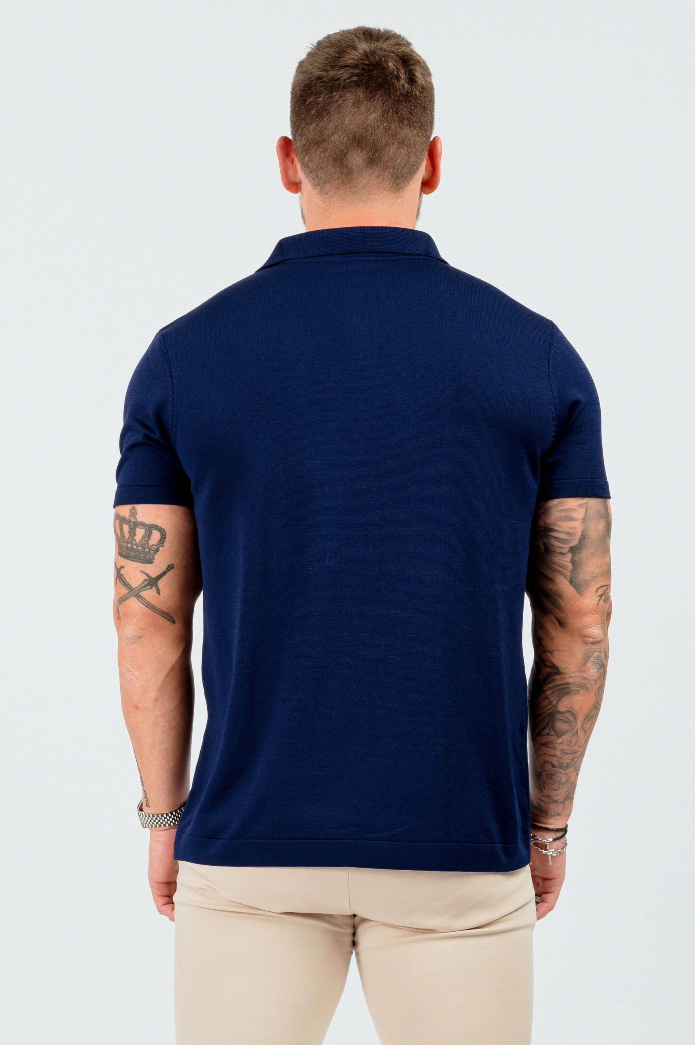 SOFT TOUCH KNIT POLO - NAVY - Image 6