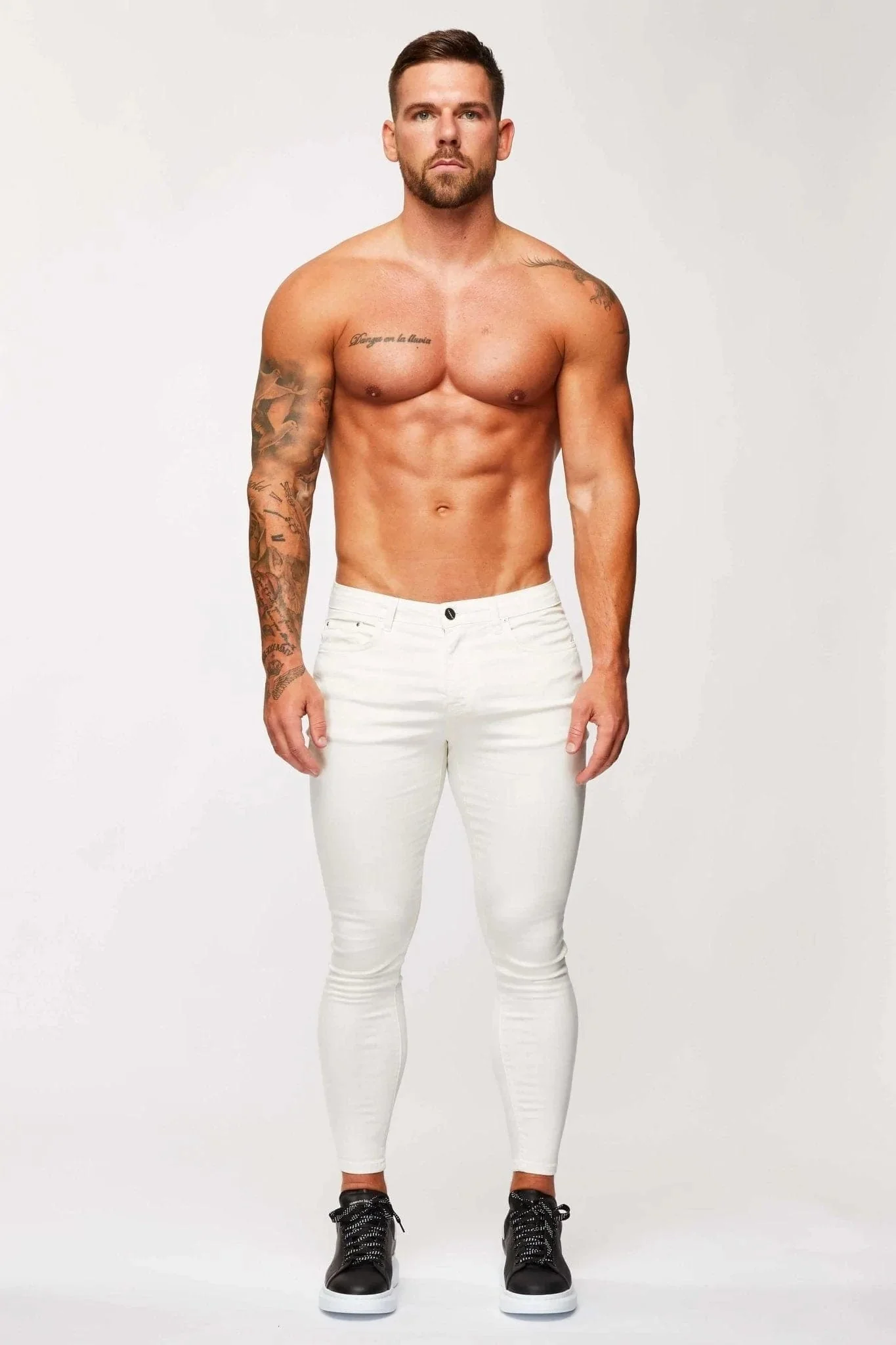 SKINNY FIT JEANS - ECRU - Image 3