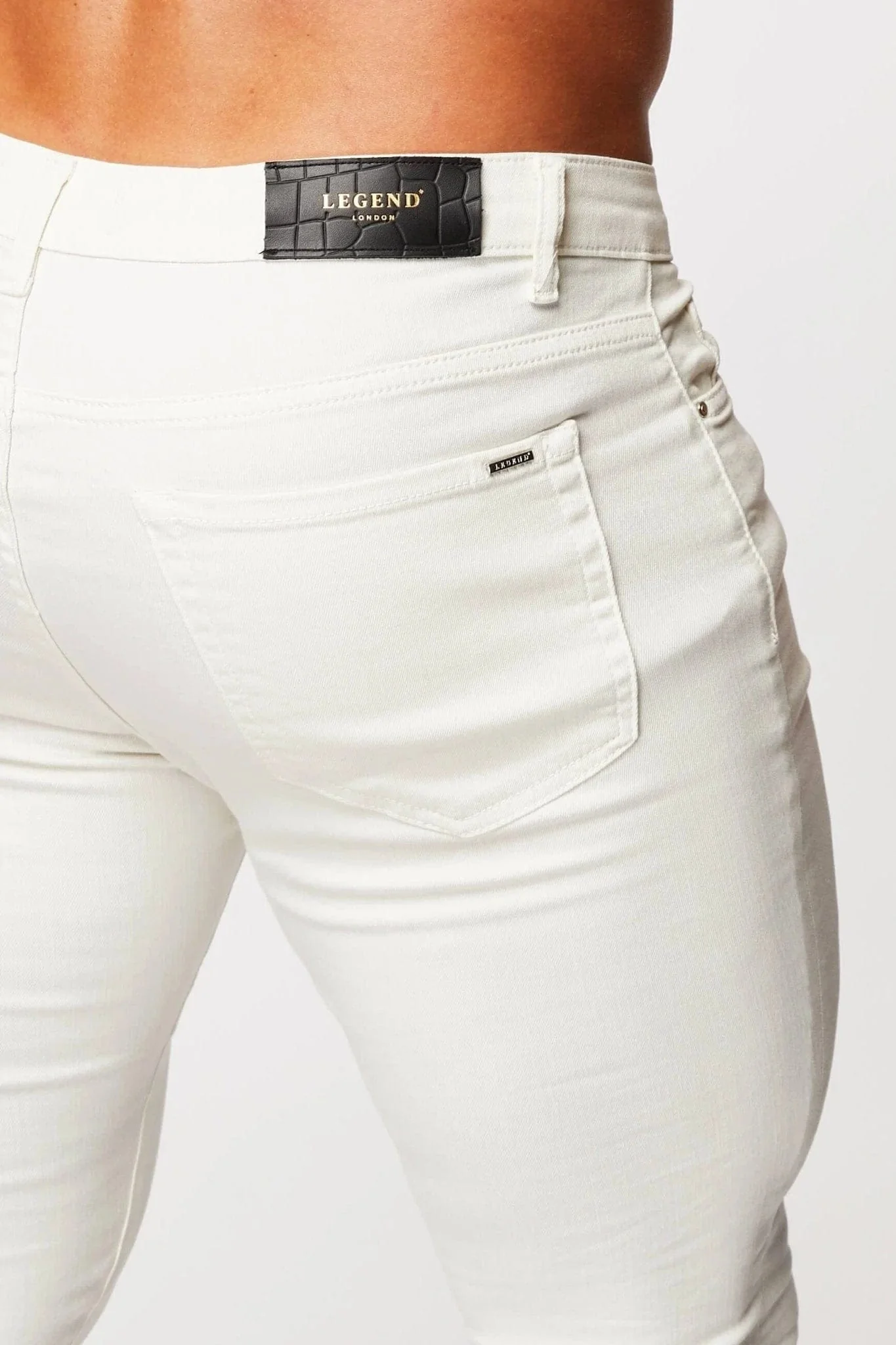 SKINNY FIT JEANS - ECRU - Image 6
