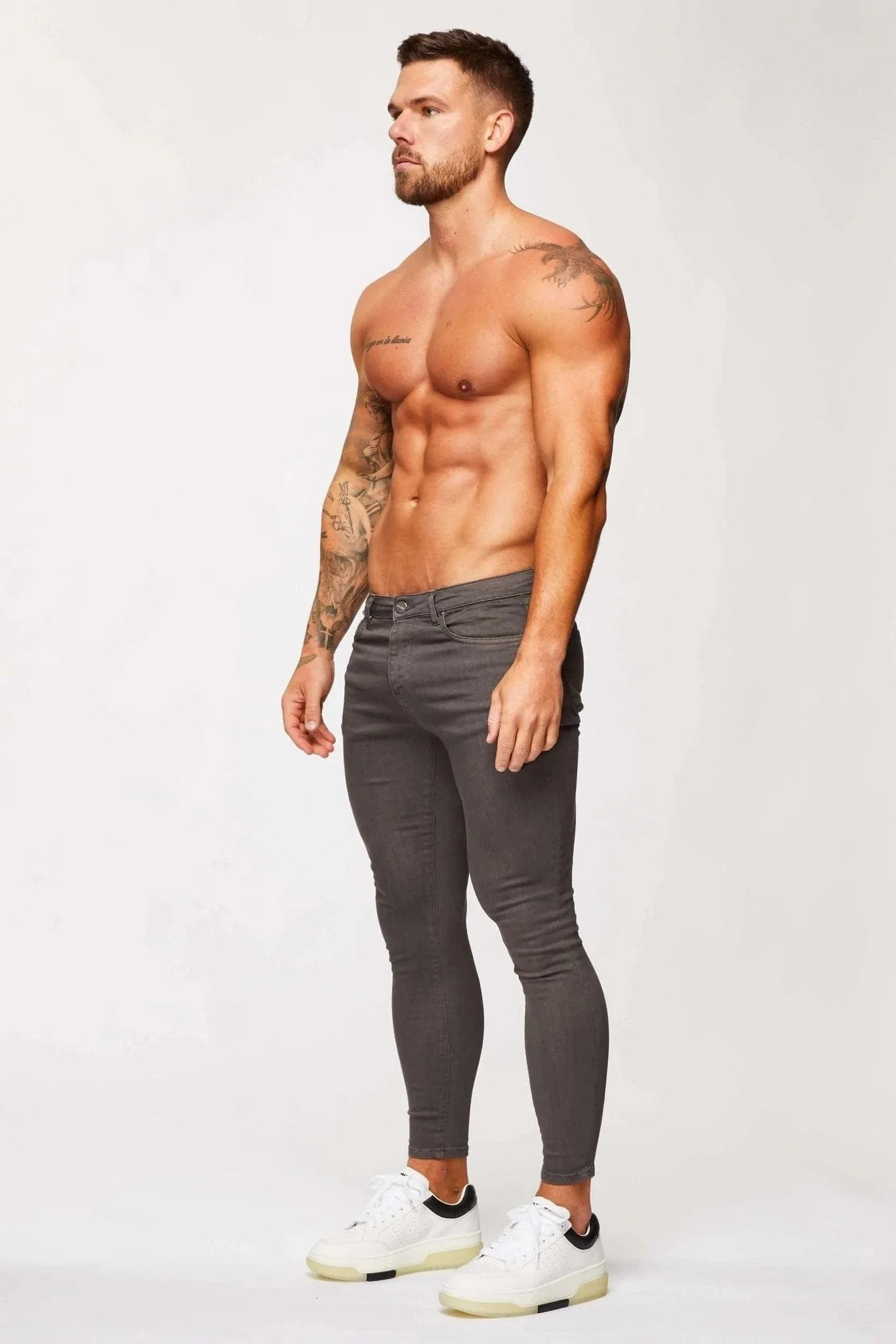 SKINNY FIT JEANS - GREY - Image 5